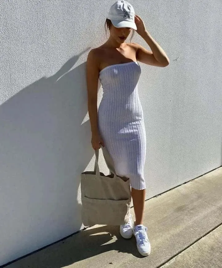 Ribbed Bodycon Maxi Skirt