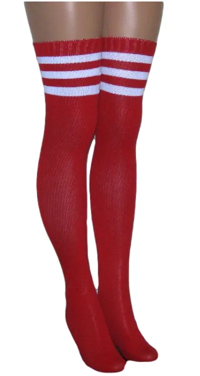 Ribbed Mostly Nylon O-T-K/Thigh High Socks