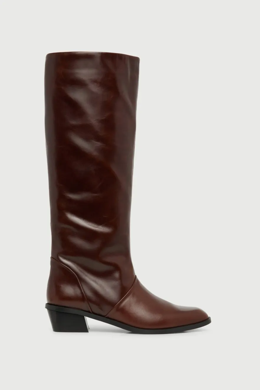 Sarah Boots in Chocolate Leather