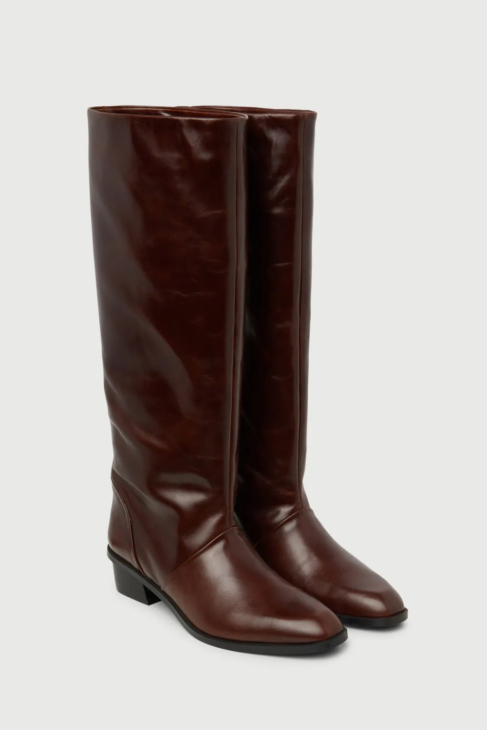 Sarah Boots in Chocolate Leather