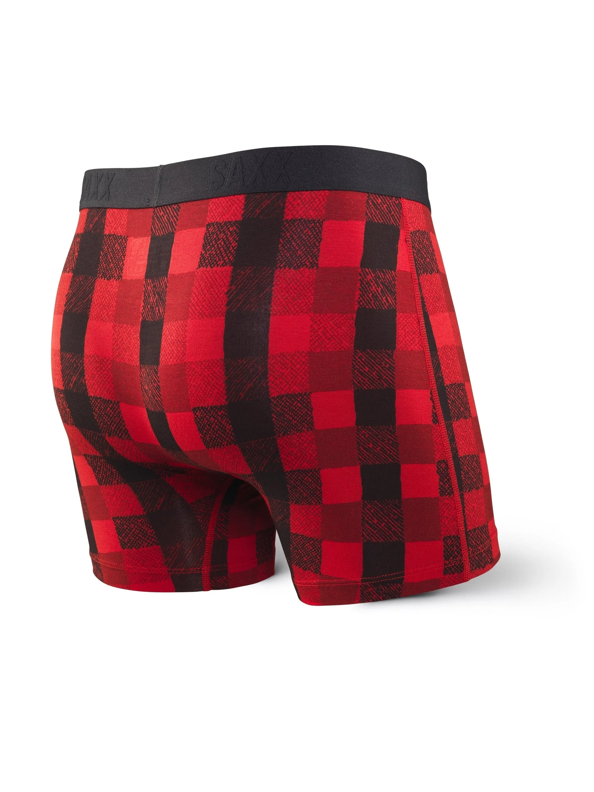 SAXX Vibe Boxer Modern Fit Red Lumberjack Plaid