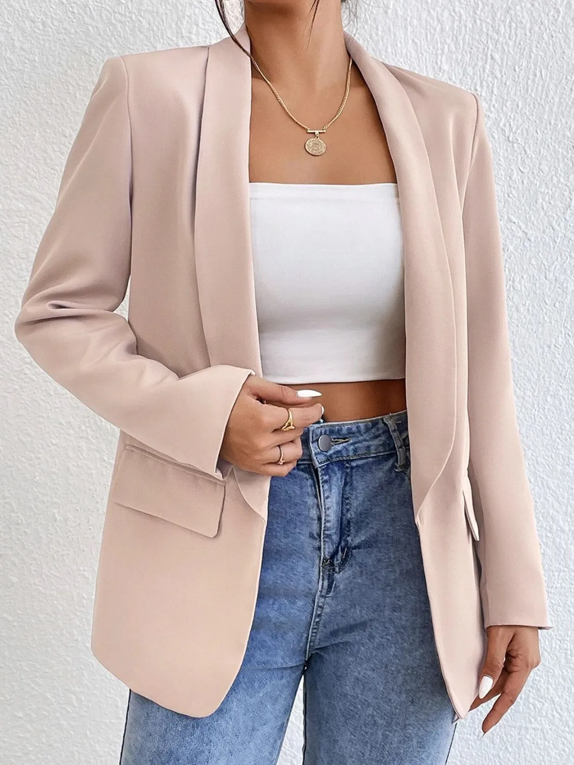 Shawl Collar Long Sleeve Blazer- 9 Colors to choose from