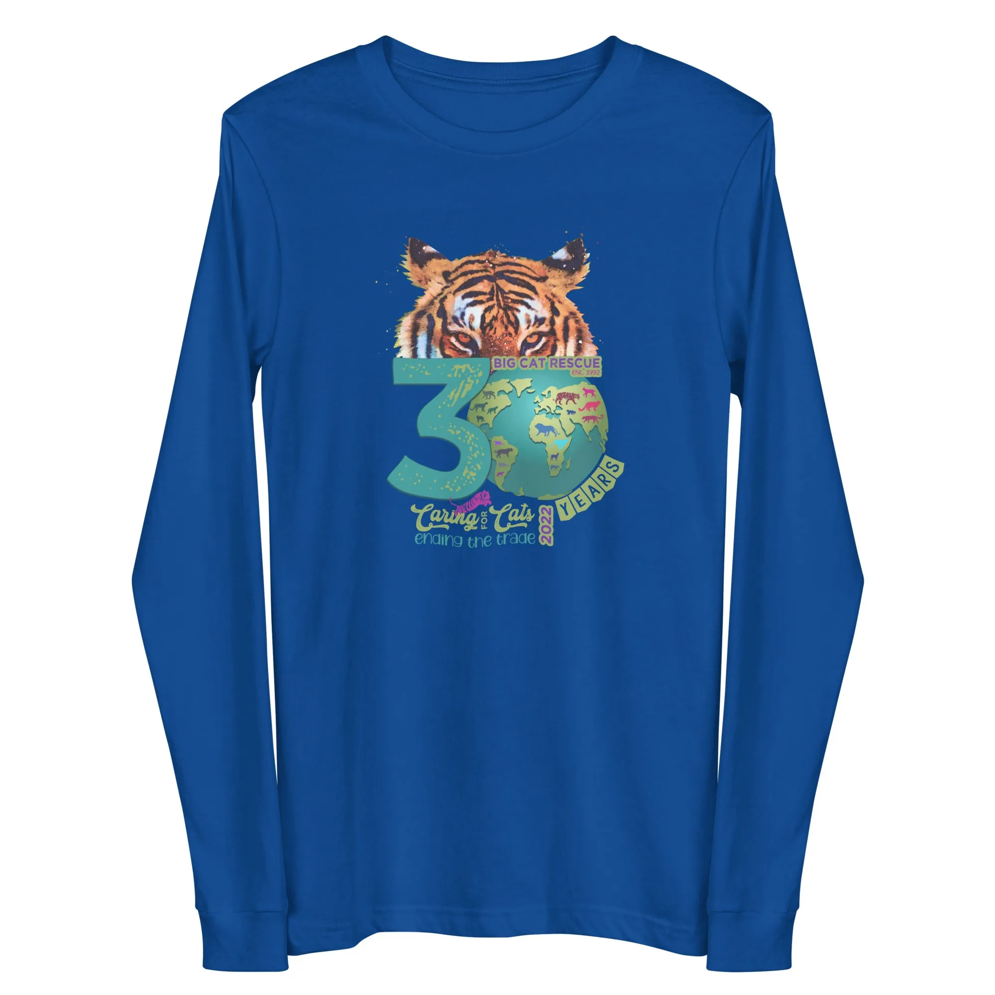 Shirt - Big Cat Rescue 30th Anniversary Logo Long Sleeve Tee