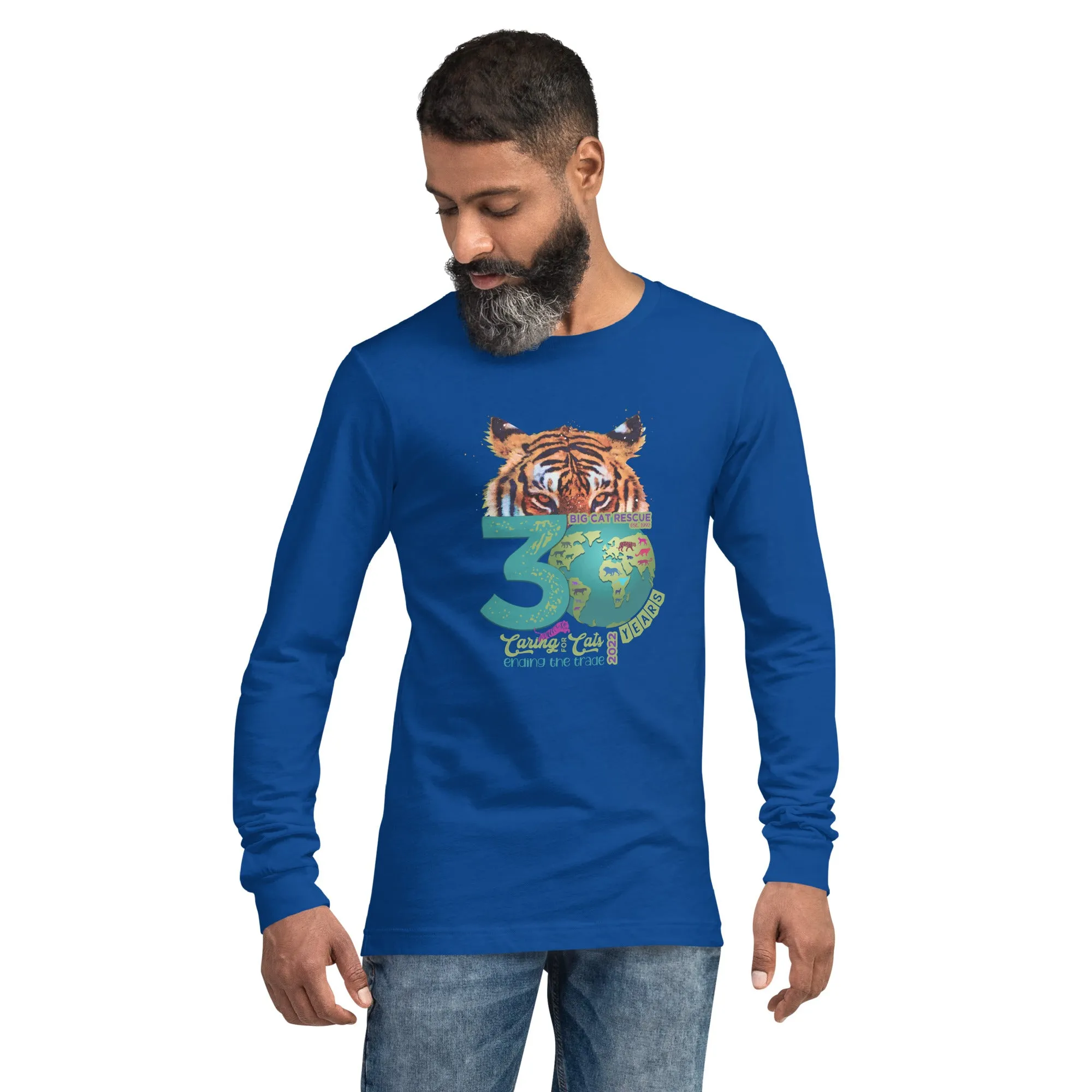 Shirt - Big Cat Rescue 30th Anniversary Logo Long Sleeve Tee