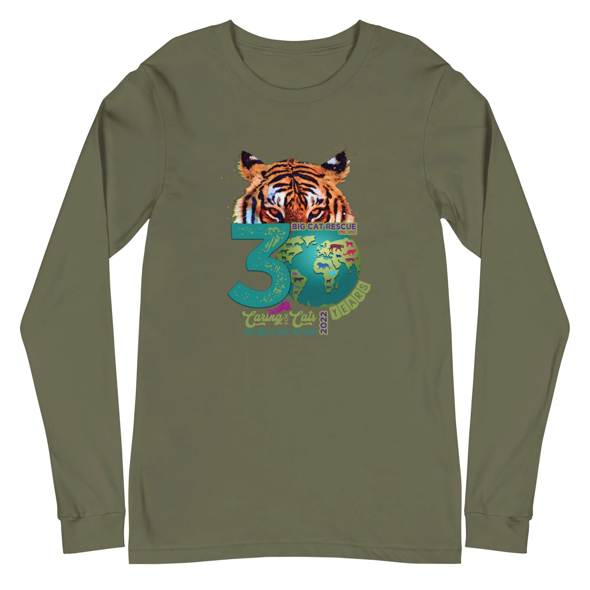 Shirt - Big Cat Rescue 30th Anniversary Logo Long Sleeve Tee