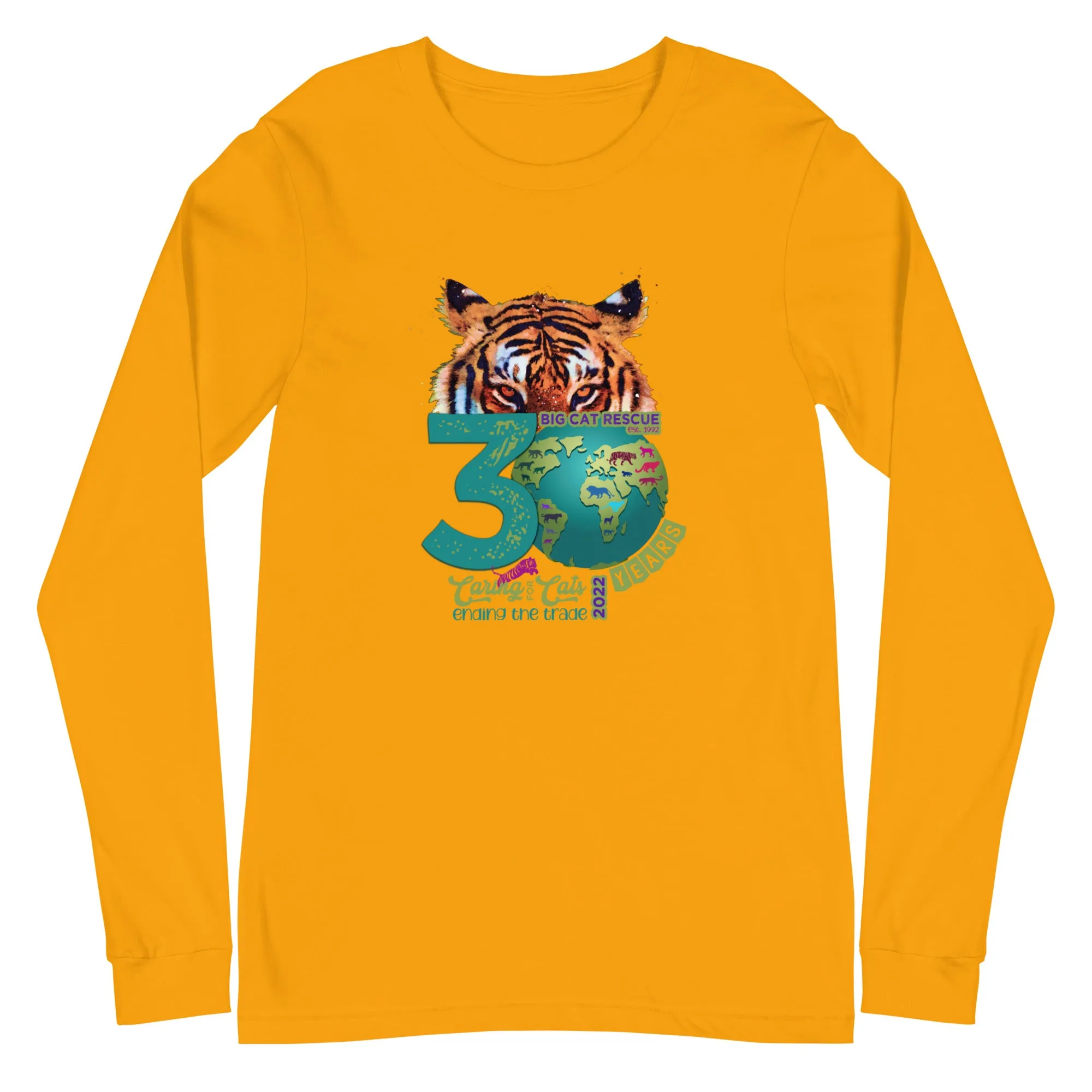 Shirt - Big Cat Rescue 30th Anniversary Logo Long Sleeve Tee