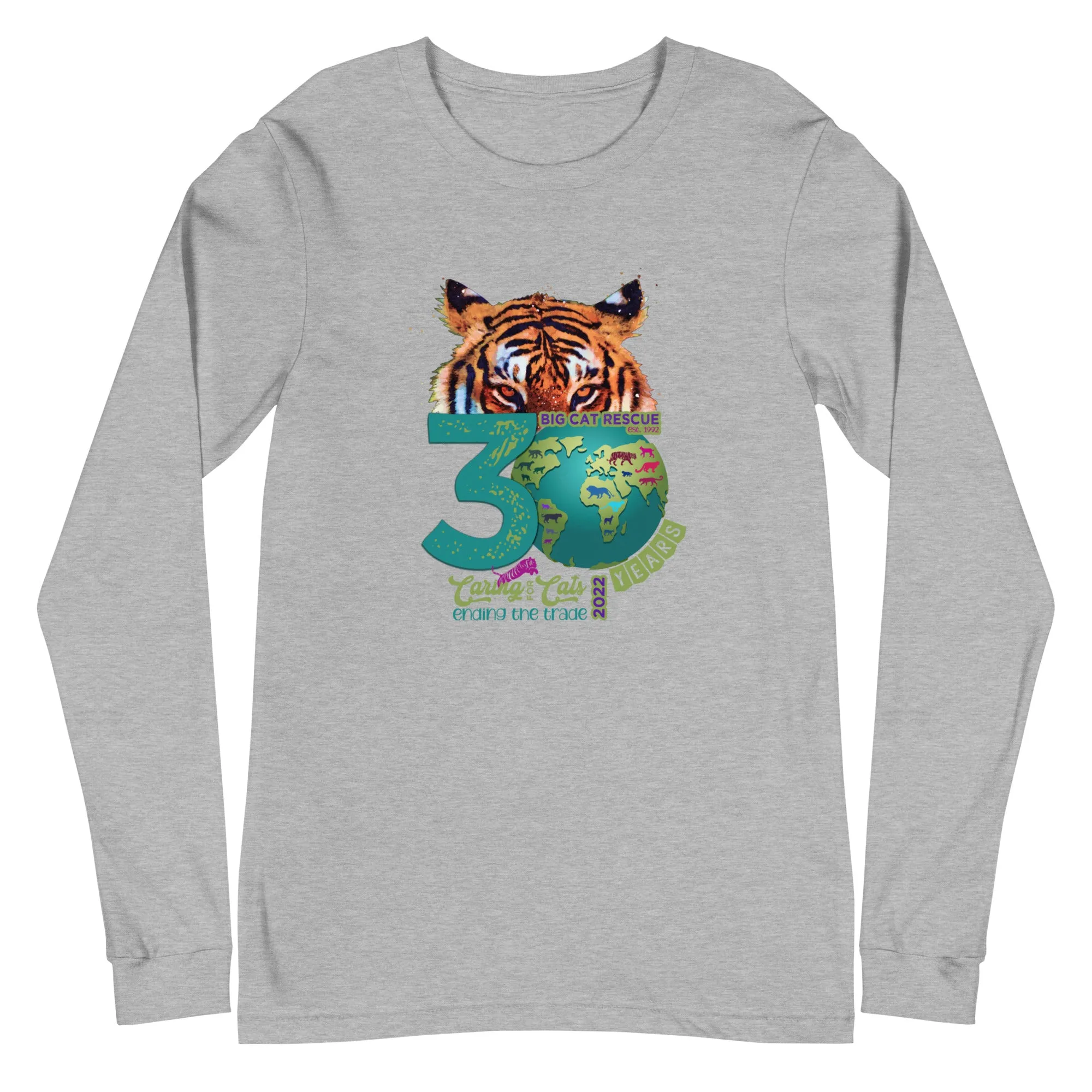 Shirt - Big Cat Rescue 30th Anniversary Logo Long Sleeve Tee