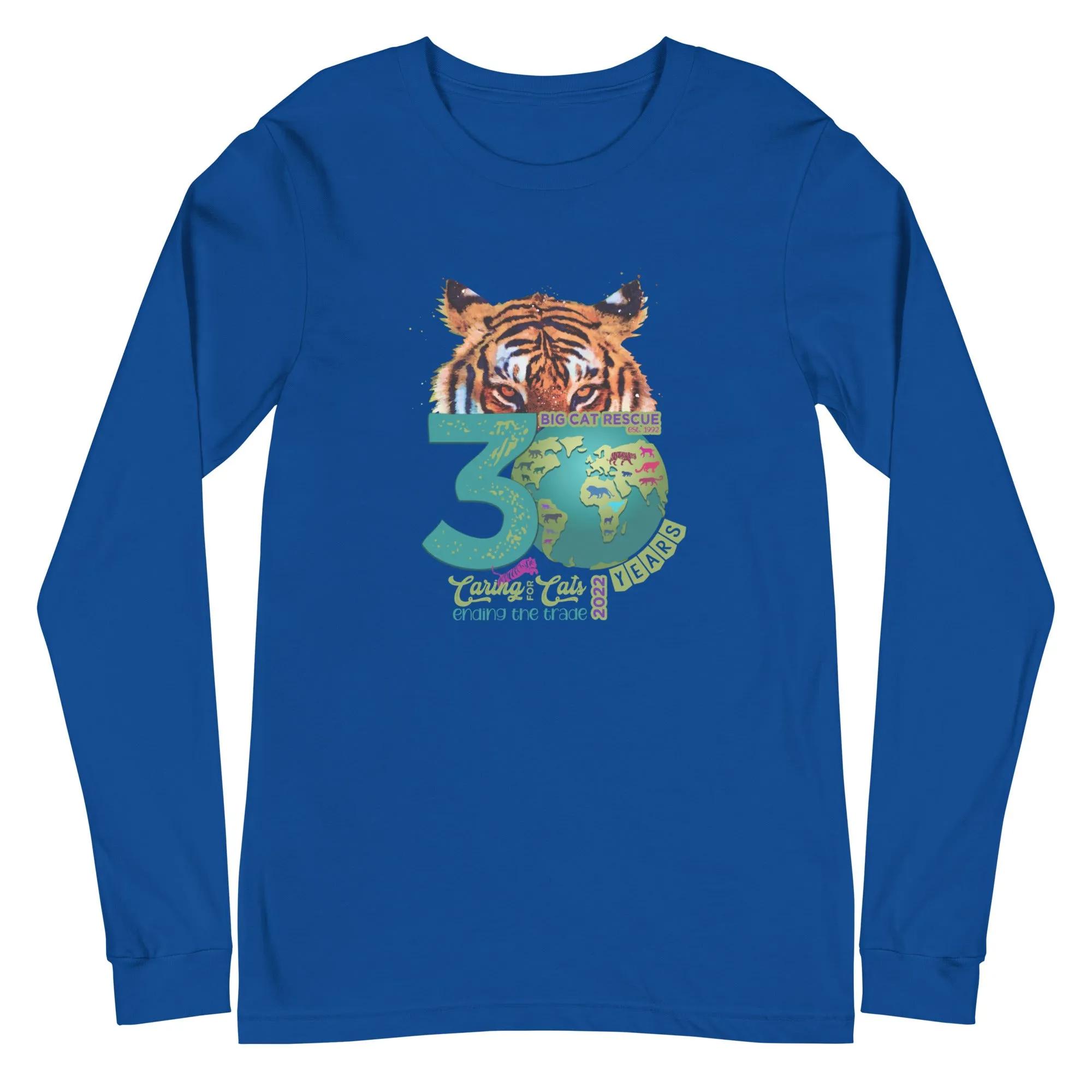 Shirt - Big Cat Rescue 30th Anniversary Logo Long Sleeve Tee