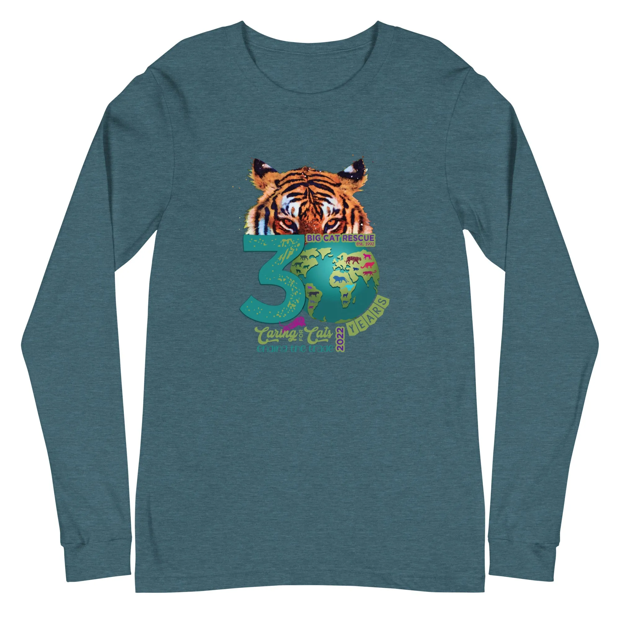 Shirt - Big Cat Rescue 30th Anniversary Logo Long Sleeve Tee