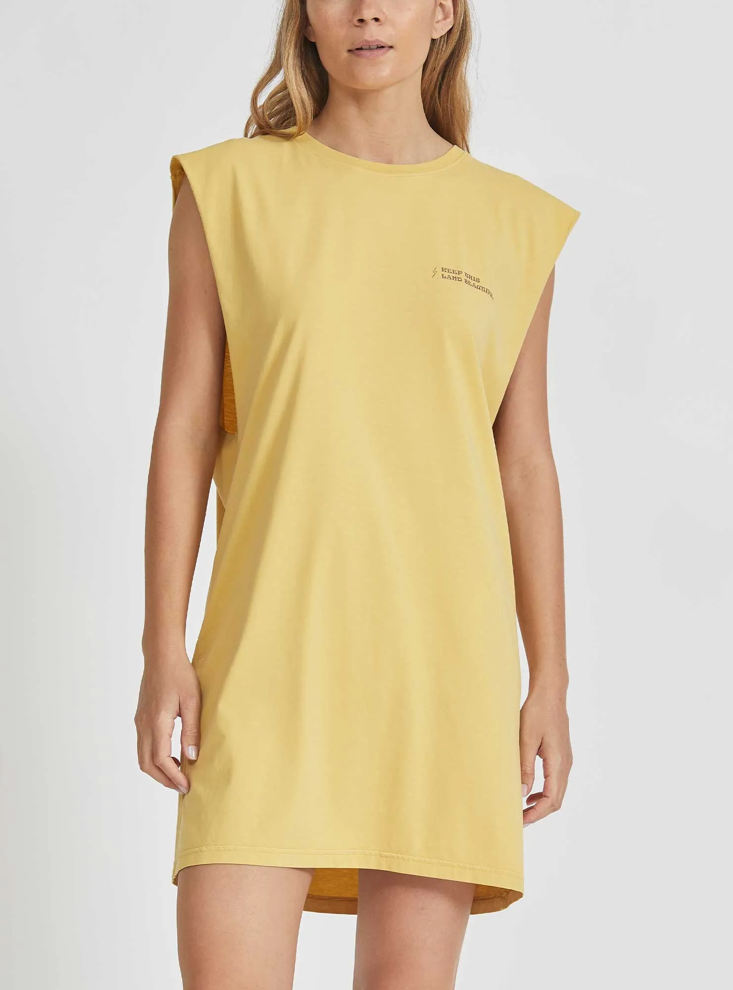 SHORT SLEVELESS T-DRESS