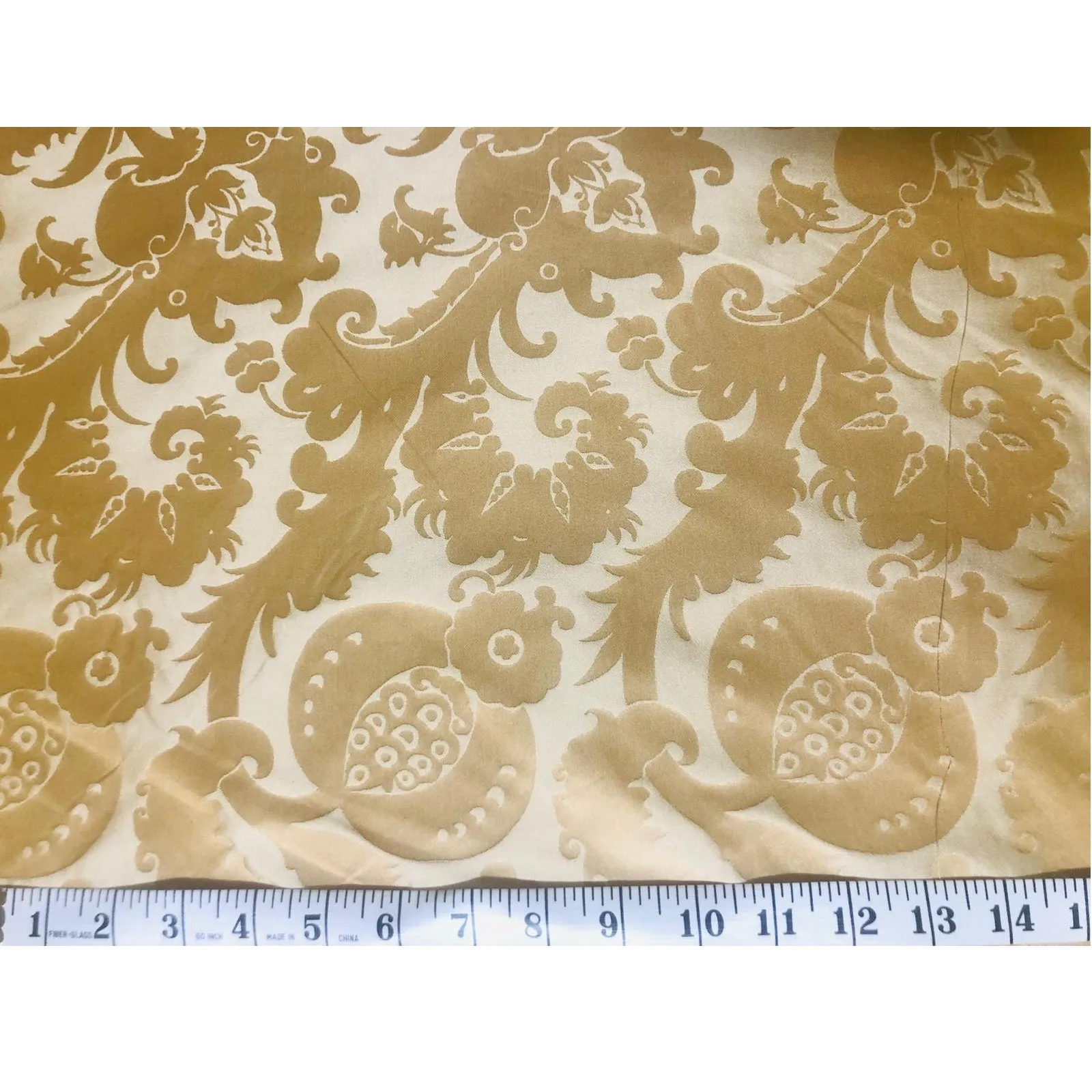 Silk Dupioni - Light Gold Brocade