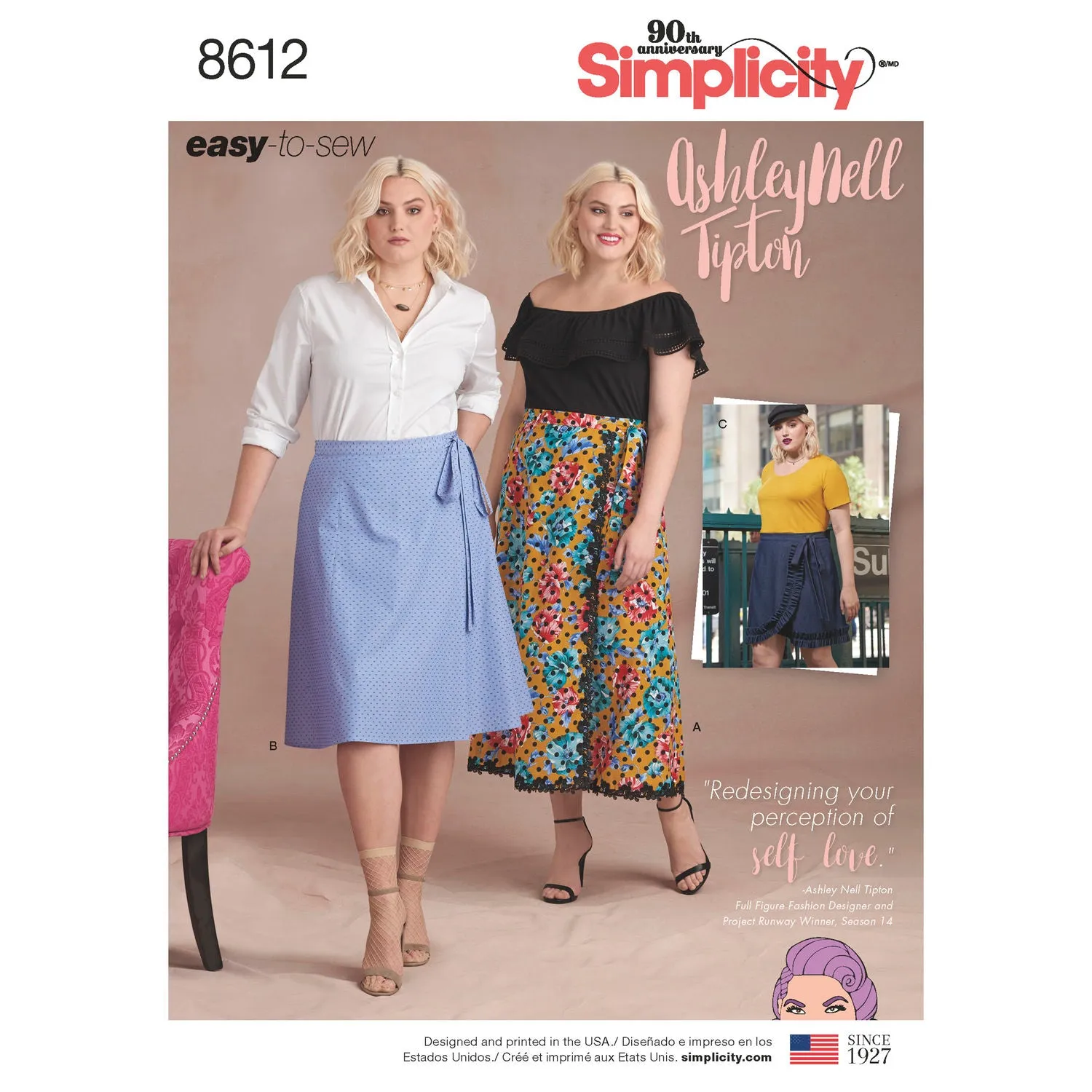 Simplicity Pattern S8612 Women's Easy Wrap Skirts by Ashley Nell Tipton