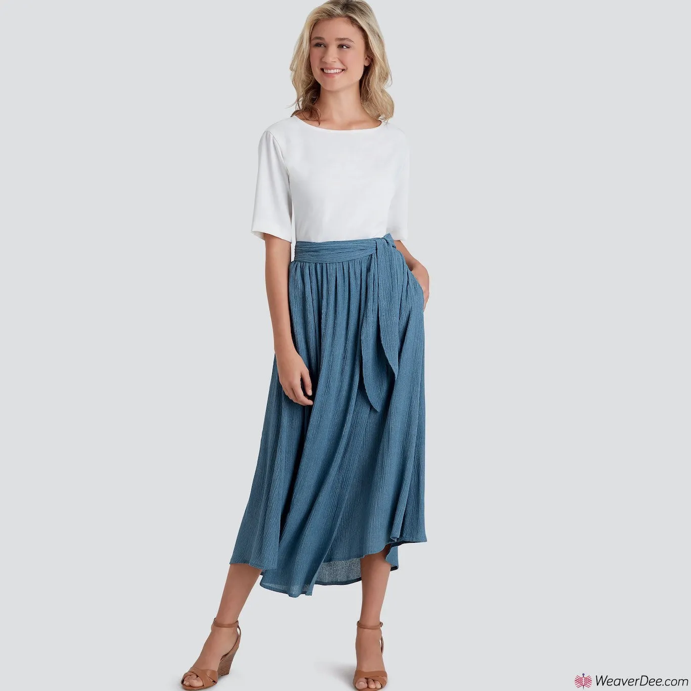 Simplicity Pattern S9109 Misses' Wrap Skirts In Various Lengths With Tie Options