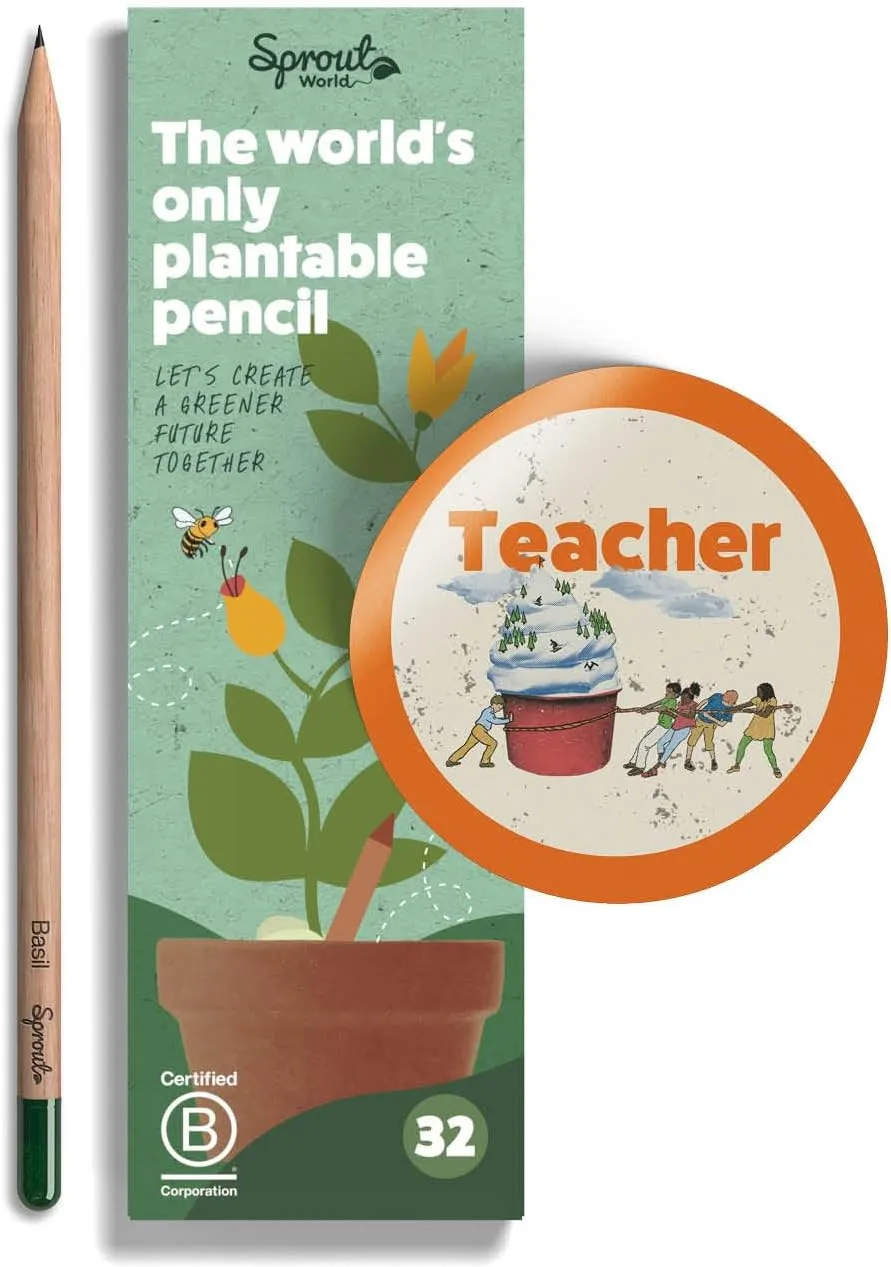 Sprout Plantable Pencils, Pre-Sharpened with Seeds