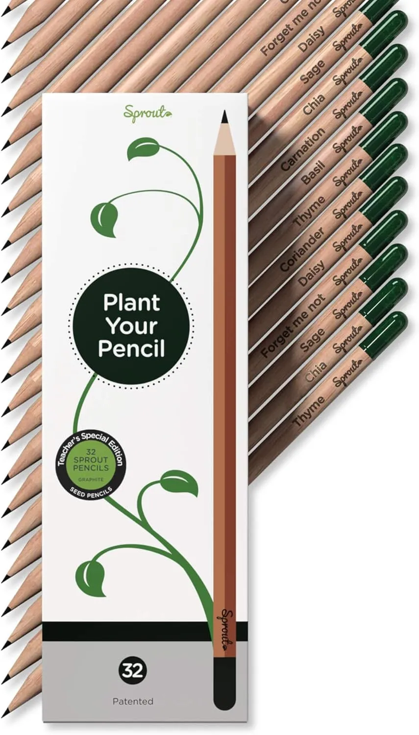 Sprout Plantable Pencils, Pre-Sharpened with Seeds