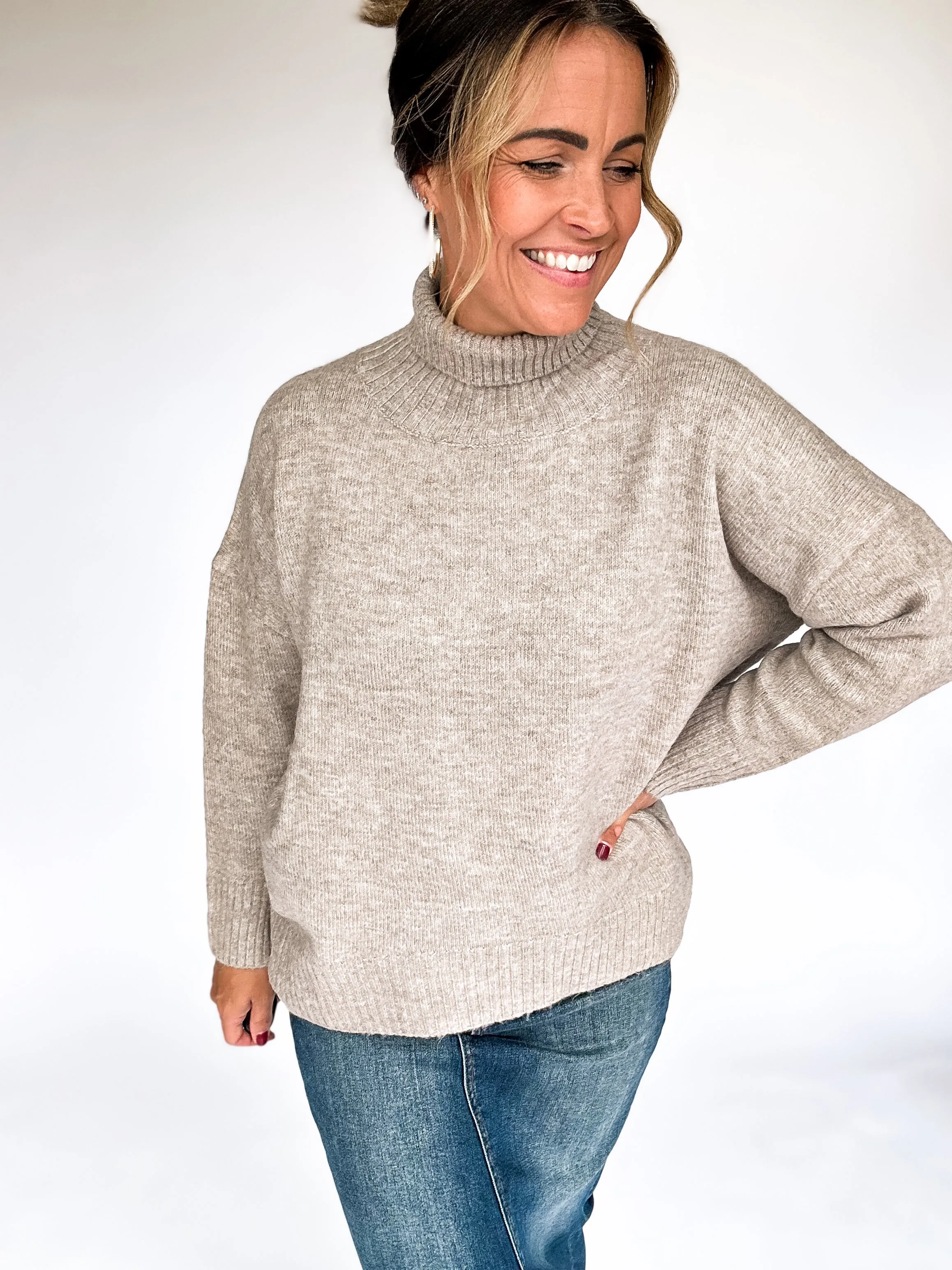 The Mocha Turtleneck Sweater