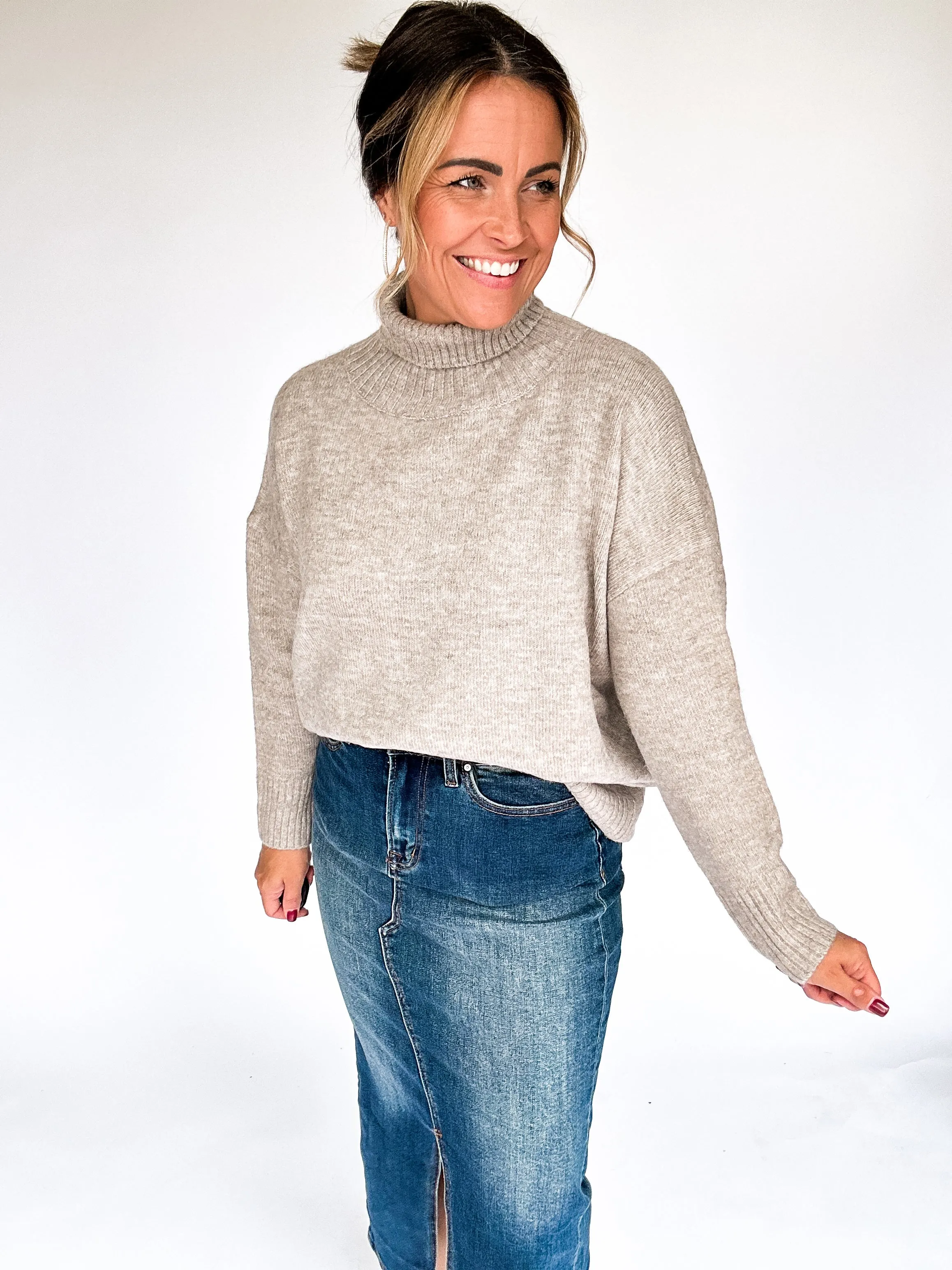 The Mocha Turtleneck Sweater