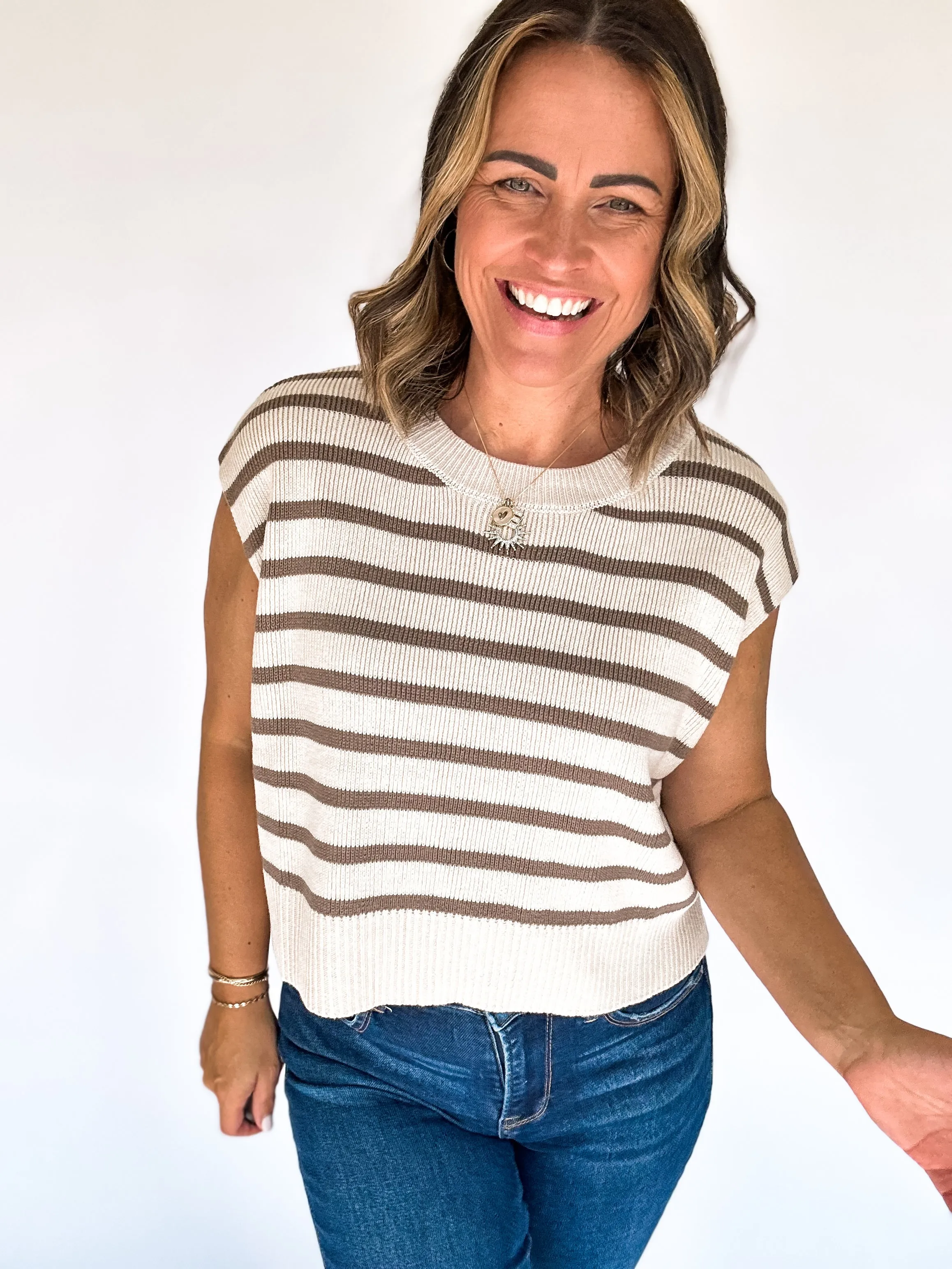 The Simply Striped Knit Top