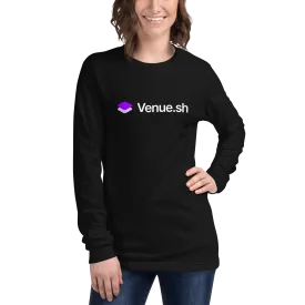 Venue.sh - Printed Unisex Long Sleeve Top (light logo)