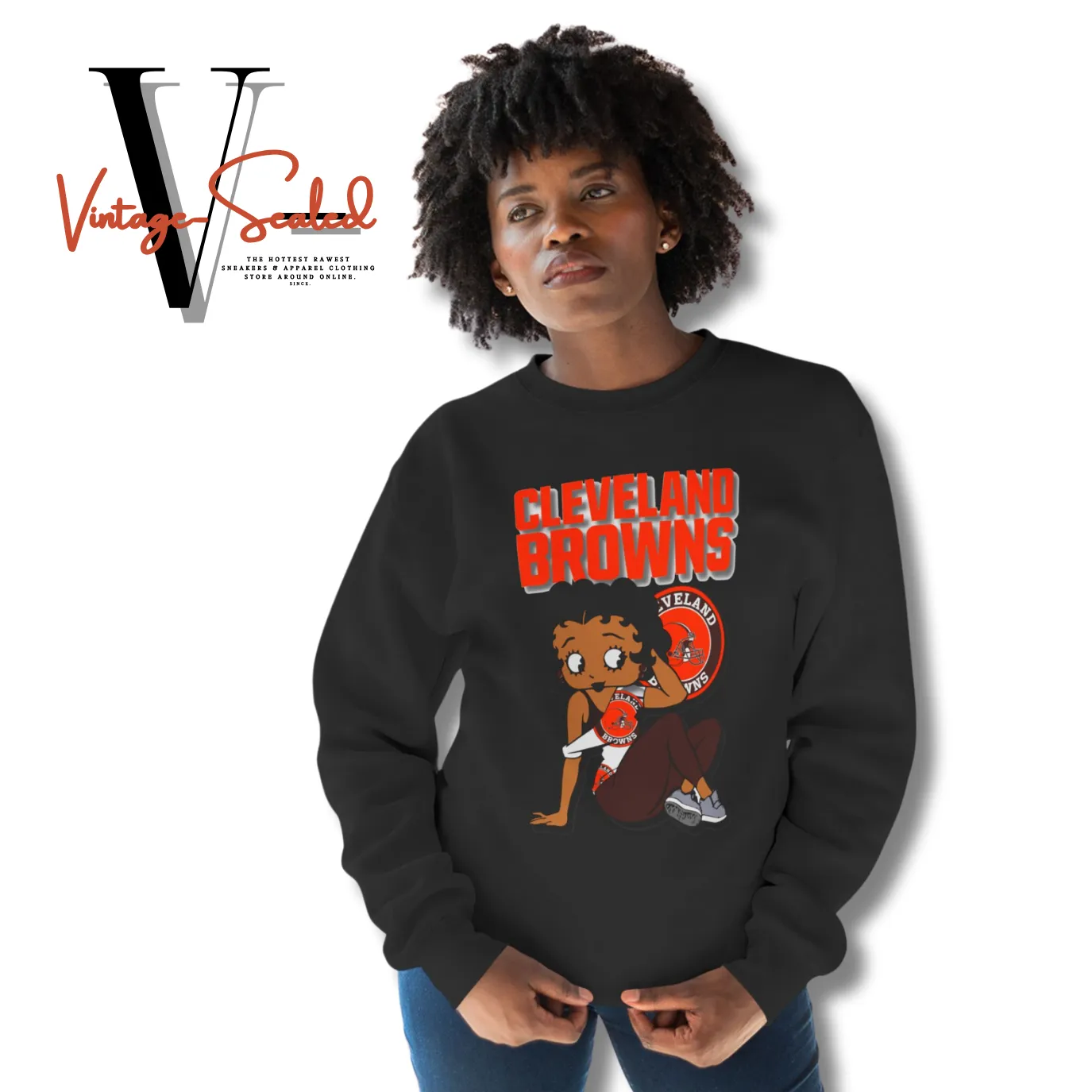 Vintage-Sealed Betty Boop Browns 3D Apparel Sweatshirts Long Sleeves| Brand New Women's Fashion