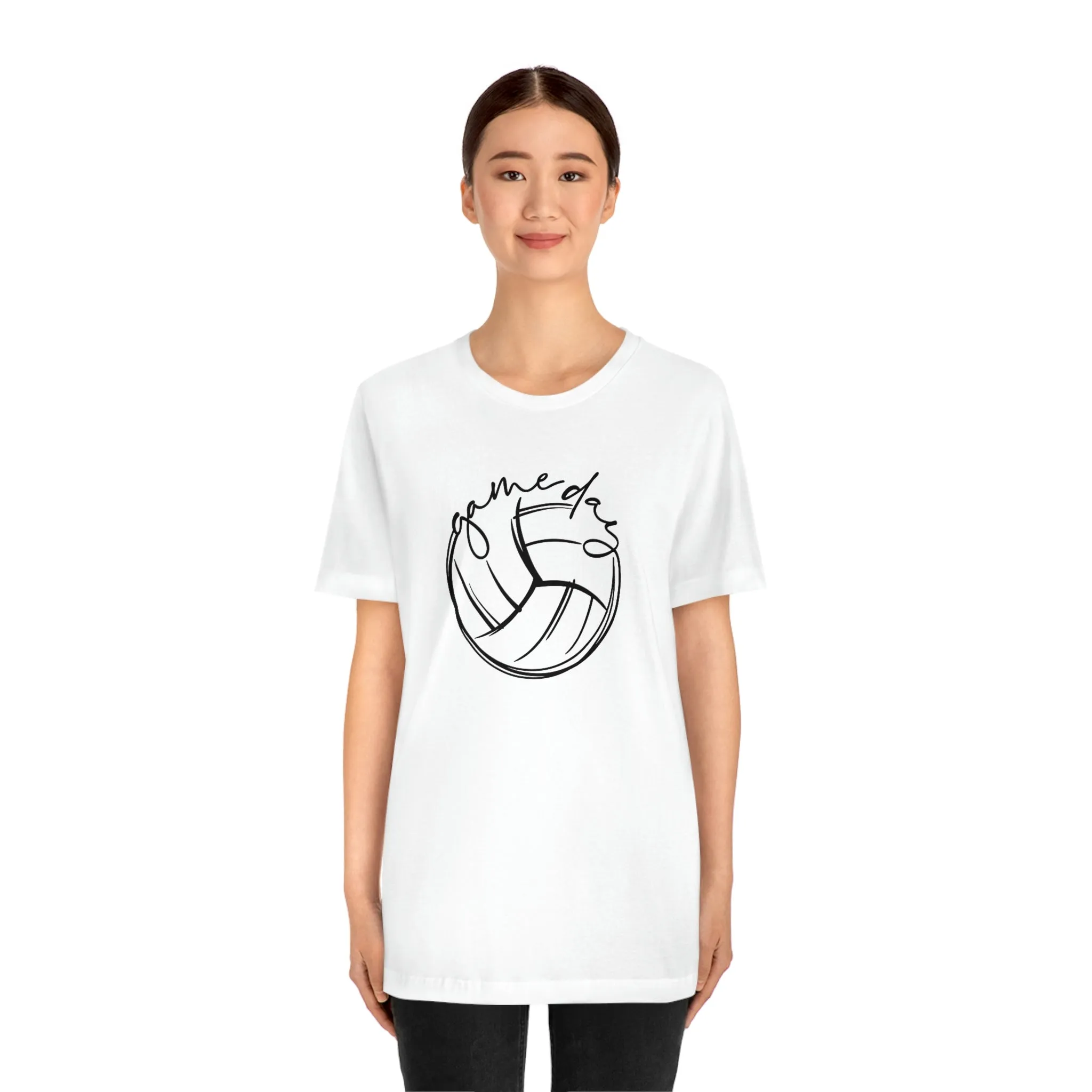 Volleyball Game Day Bella Canvas 3001 Unisex Jersey Short Sleeve Tee