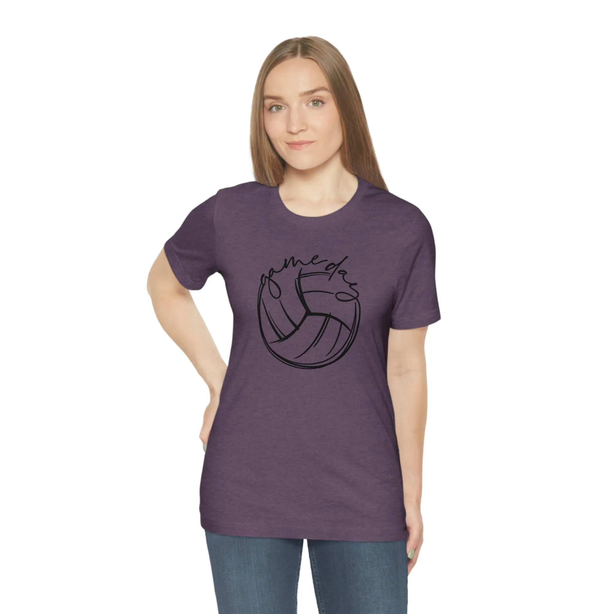 Volleyball Game Day Bella Canvas 3001 Unisex Jersey Short Sleeve Tee