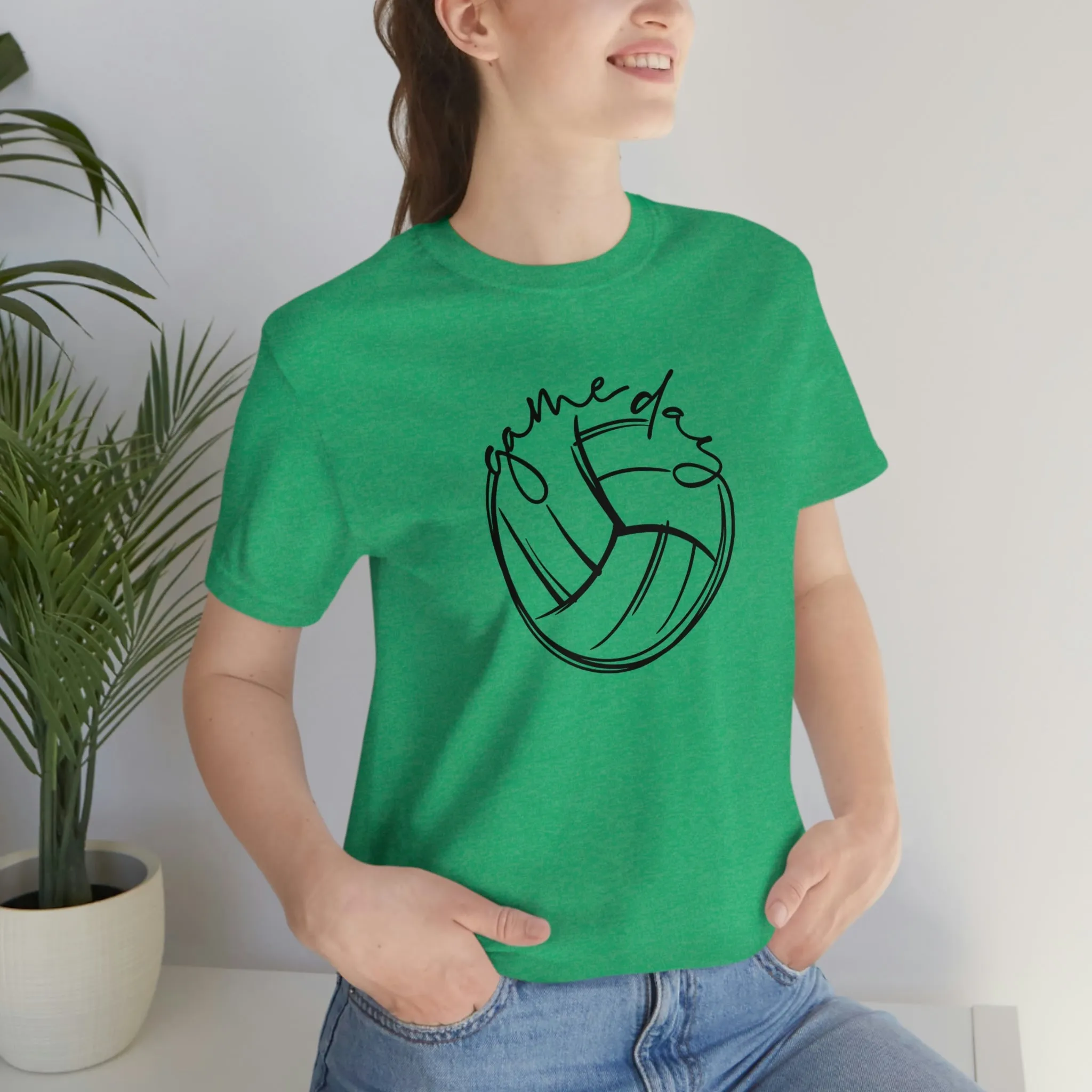 Volleyball Game Day Bella Canvas 3001 Unisex Jersey Short Sleeve Tee