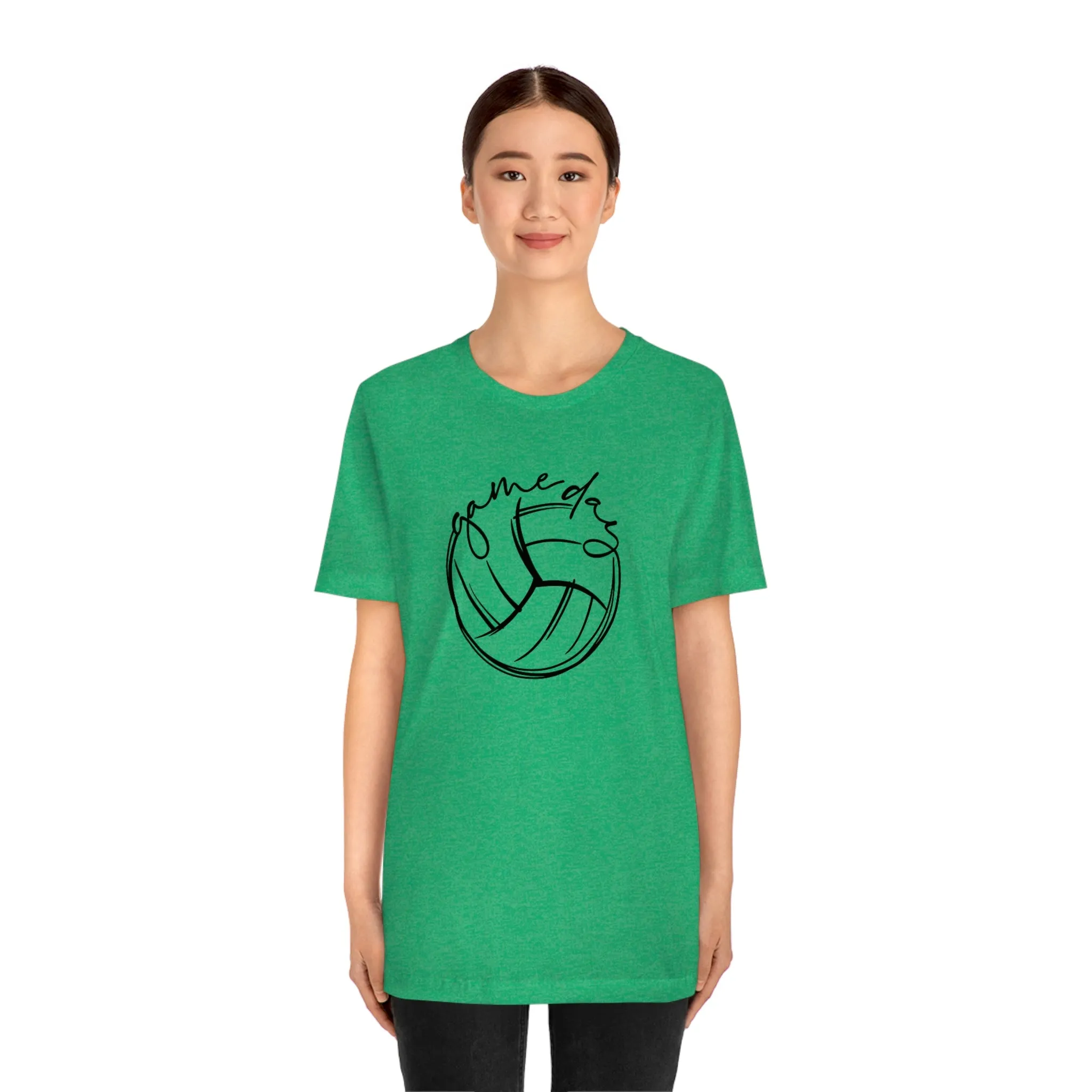 Volleyball Game Day Bella Canvas 3001 Unisex Jersey Short Sleeve Tee