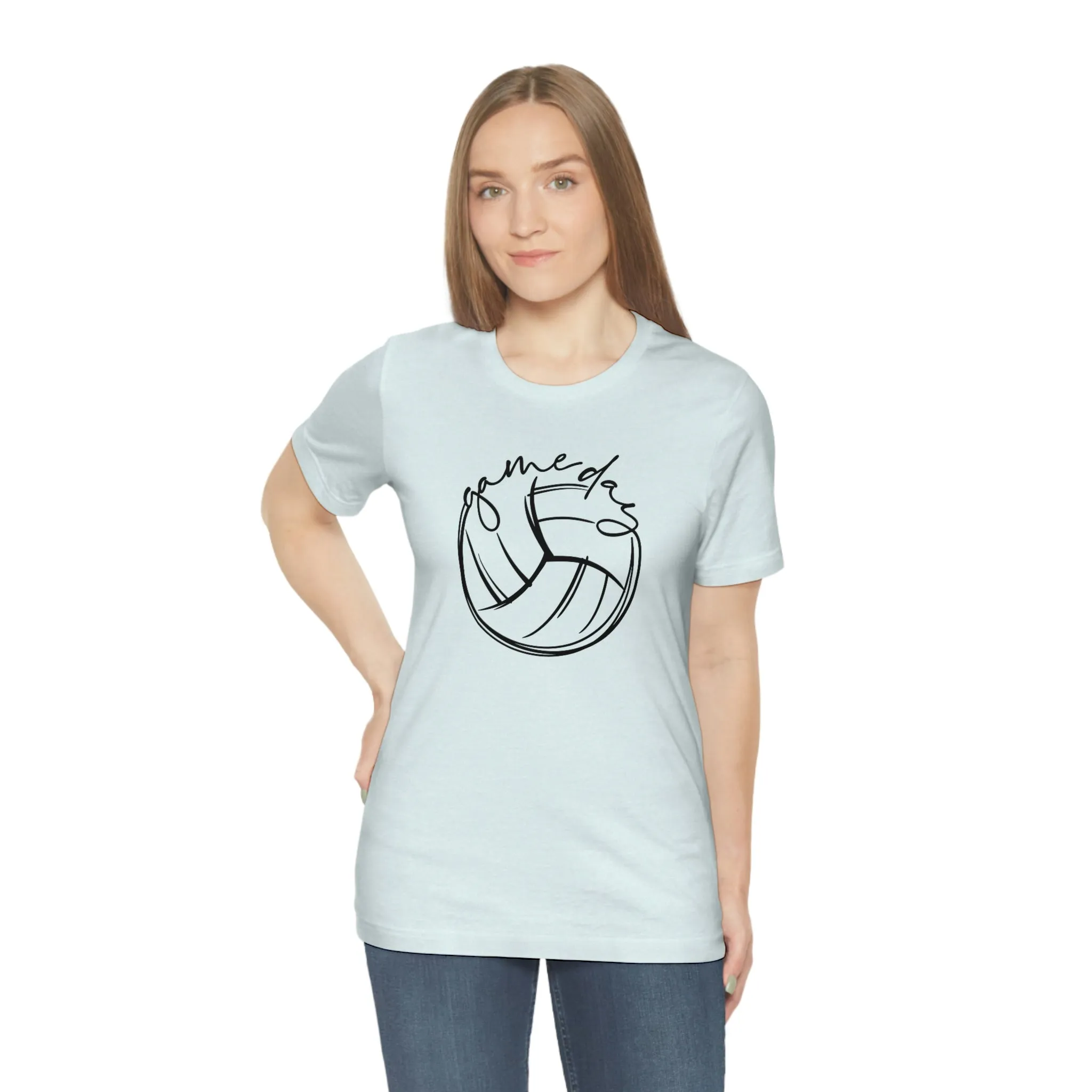 Volleyball Game Day Bella Canvas 3001 Unisex Jersey Short Sleeve Tee