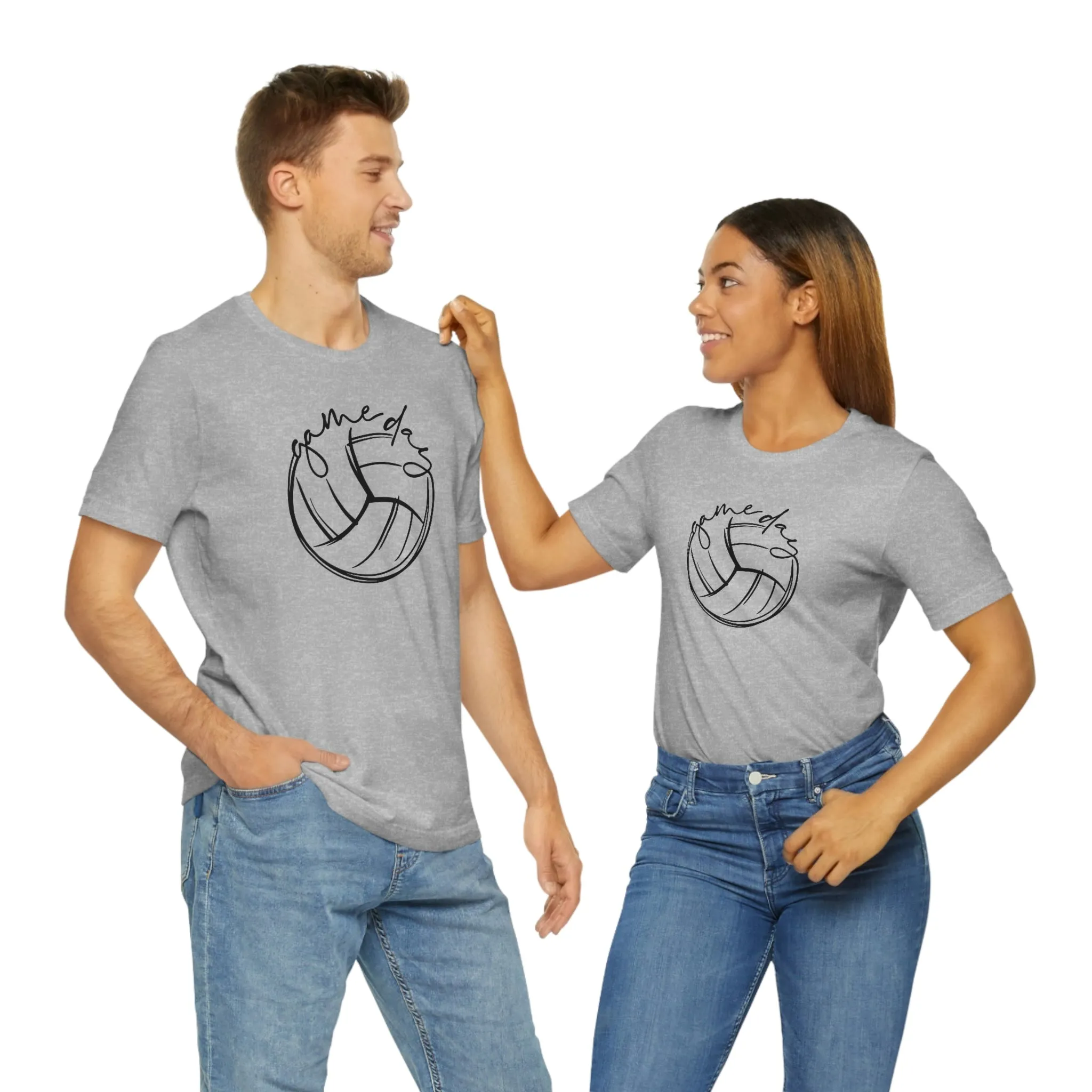 Volleyball Game Day Bella Canvas 3001 Unisex Jersey Short Sleeve Tee