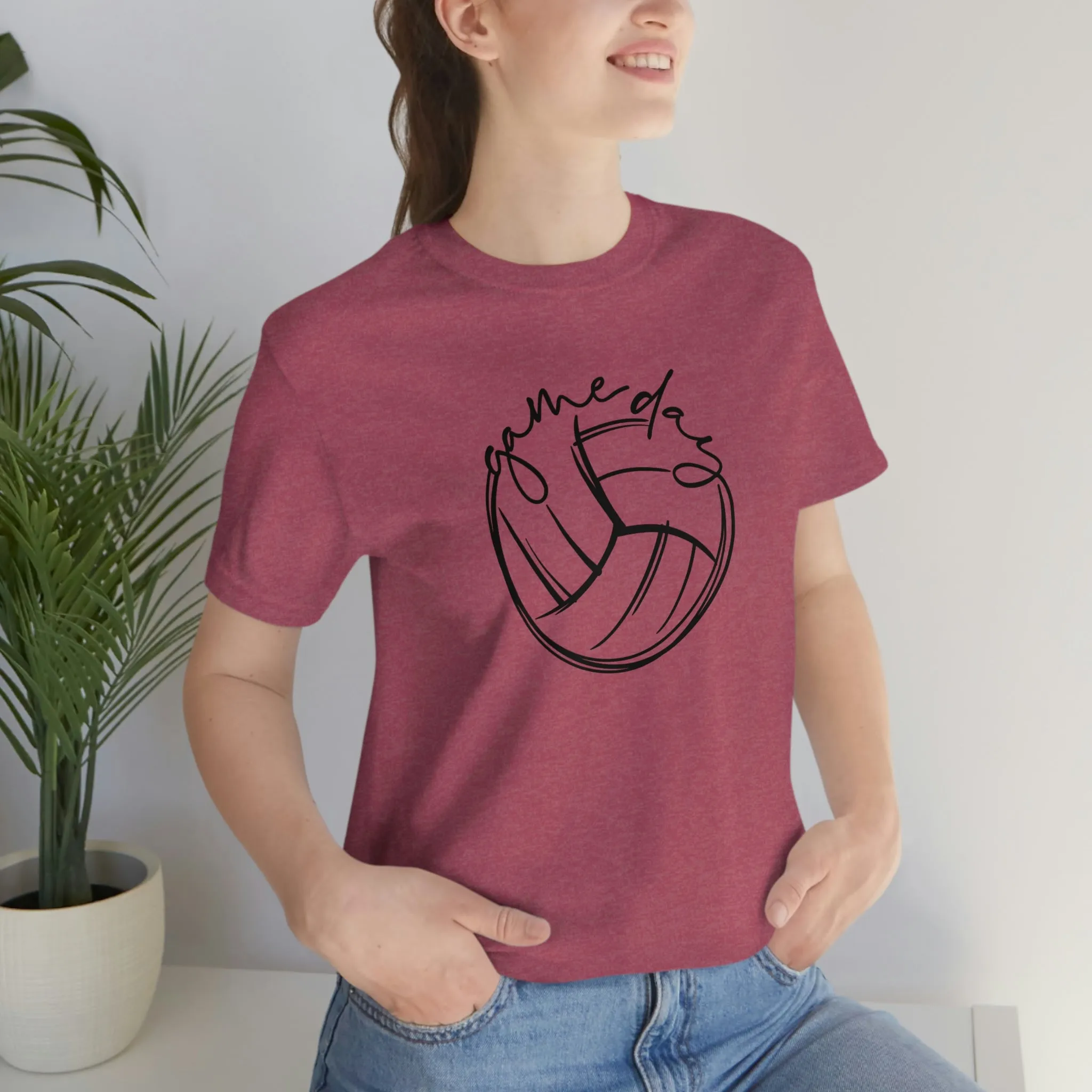 Volleyball Game Day Bella Canvas 3001 Unisex Jersey Short Sleeve Tee