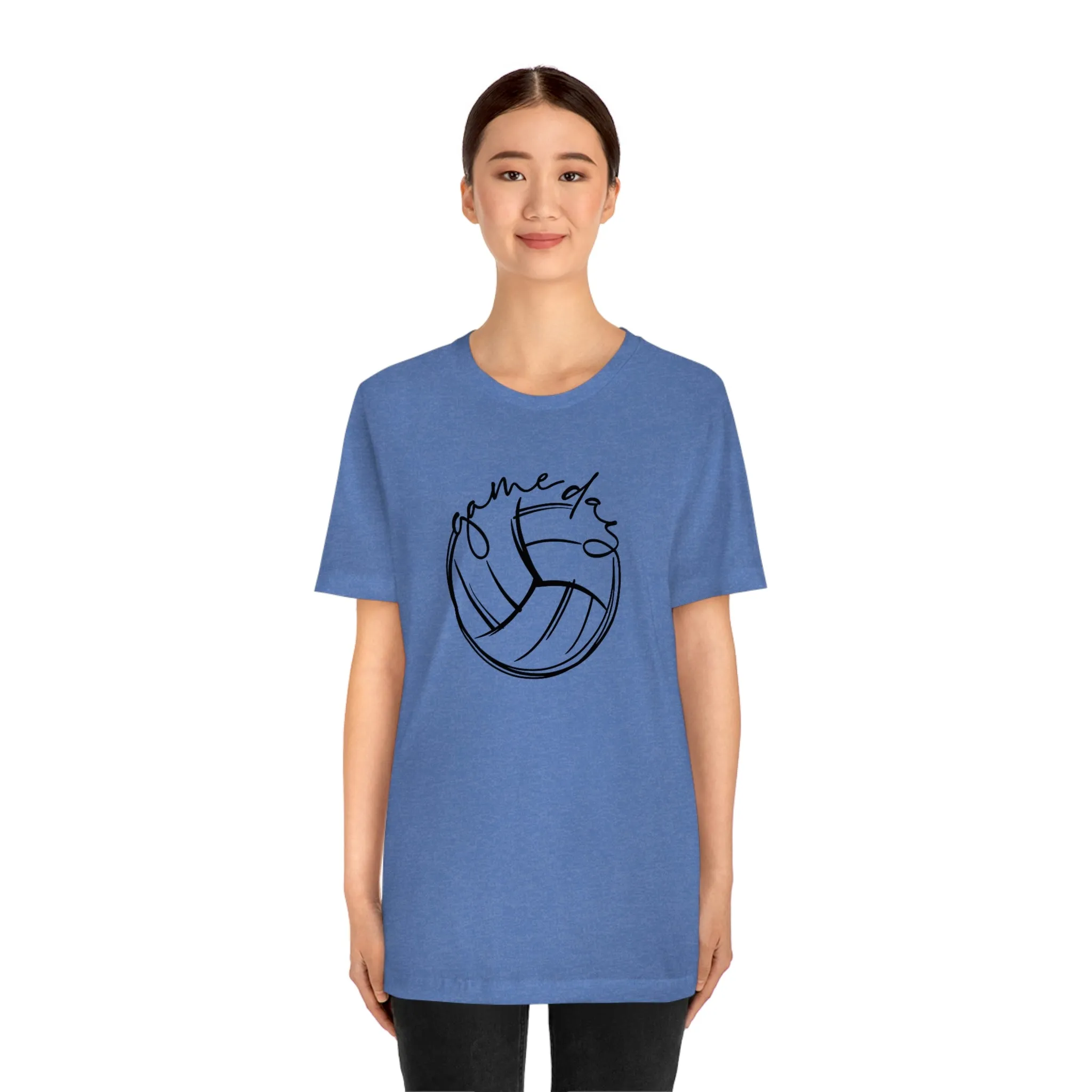 Volleyball Game Day Bella Canvas 3001 Unisex Jersey Short Sleeve Tee