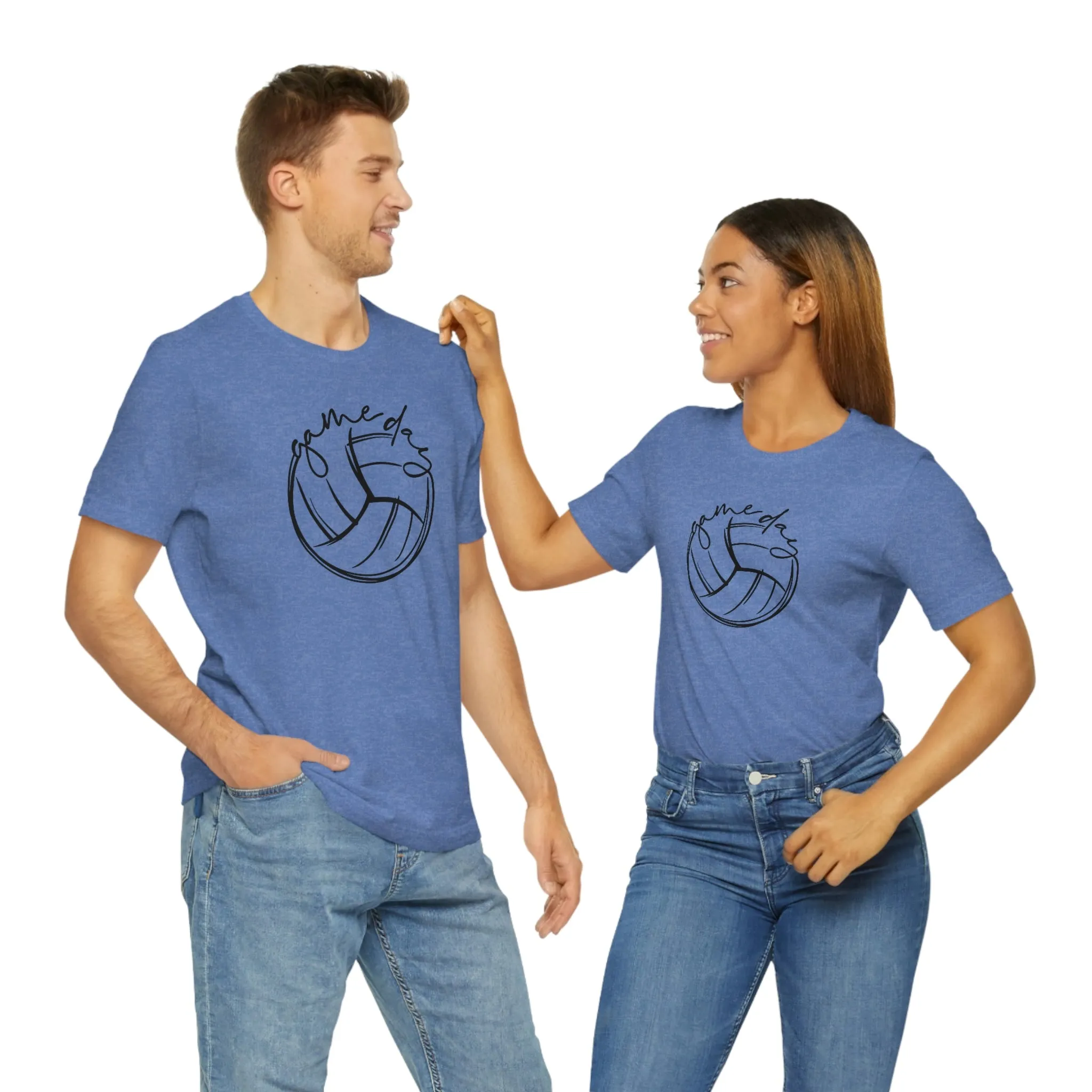 Volleyball Game Day Bella Canvas 3001 Unisex Jersey Short Sleeve Tee