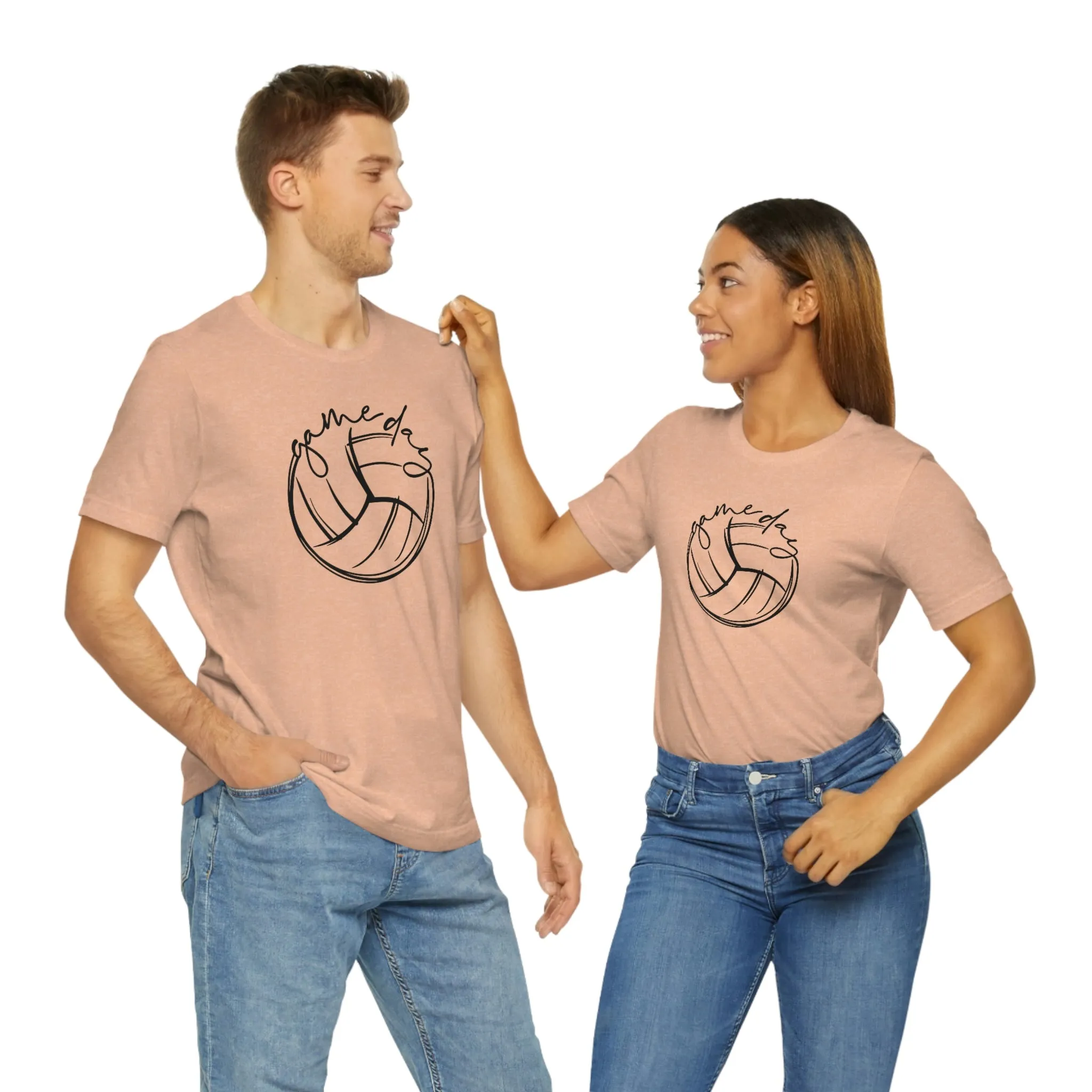 Volleyball Game Day Bella Canvas 3001 Unisex Jersey Short Sleeve Tee