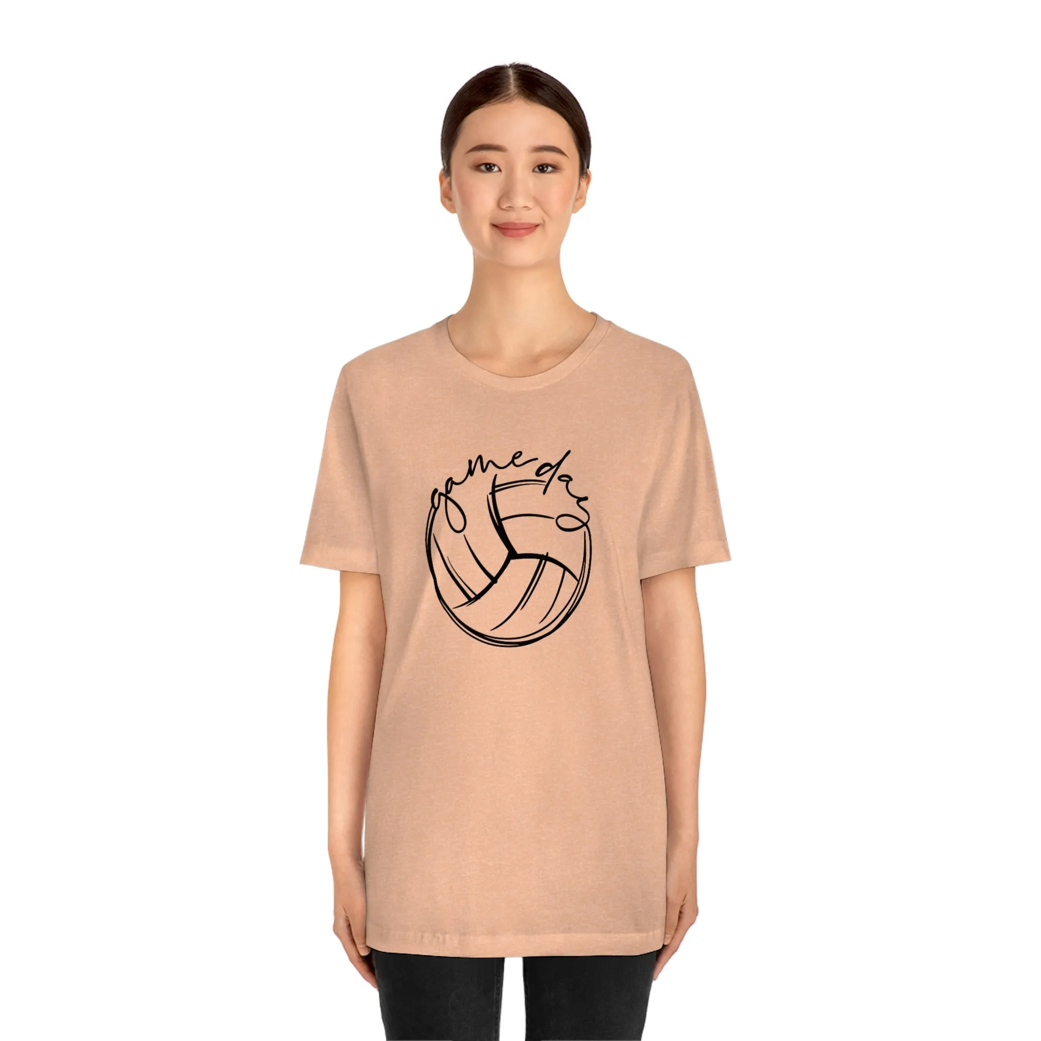 Volleyball Game Day Bella Canvas 3001 Unisex Jersey Short Sleeve Tee