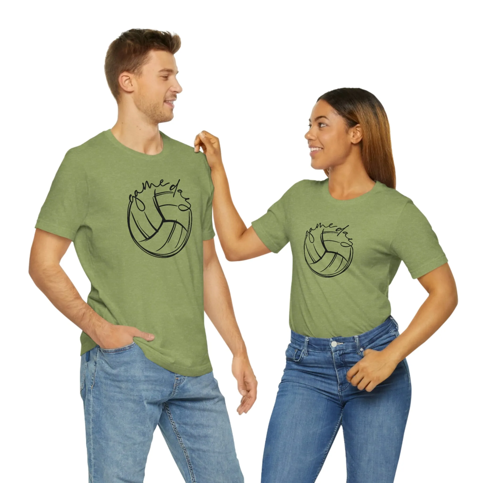 Volleyball Game Day Bella Canvas 3001 Unisex Jersey Short Sleeve Tee