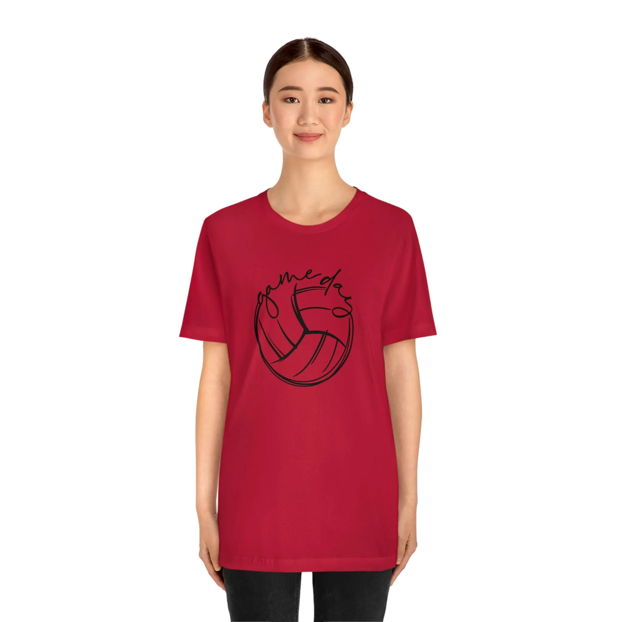 Volleyball Game Day Bella Canvas 3001 Unisex Jersey Short Sleeve Tee