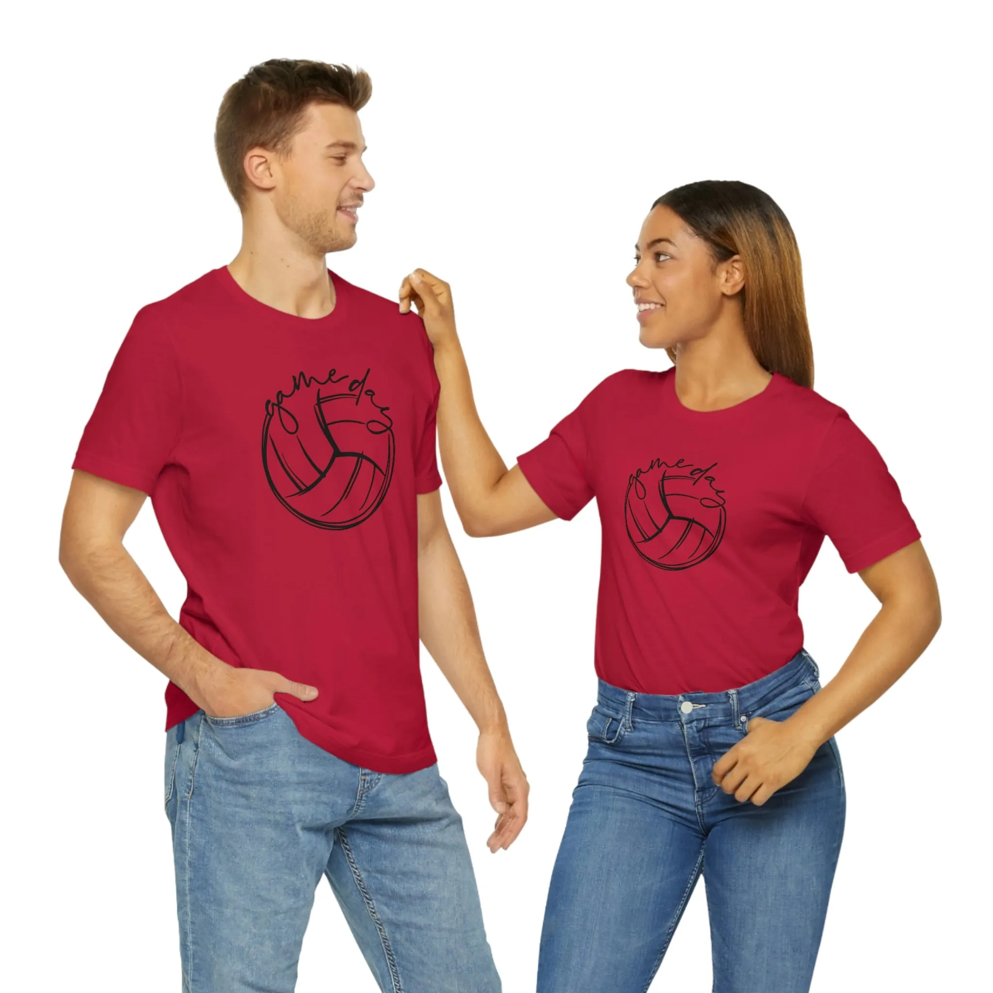 Volleyball Game Day Bella Canvas 3001 Unisex Jersey Short Sleeve Tee