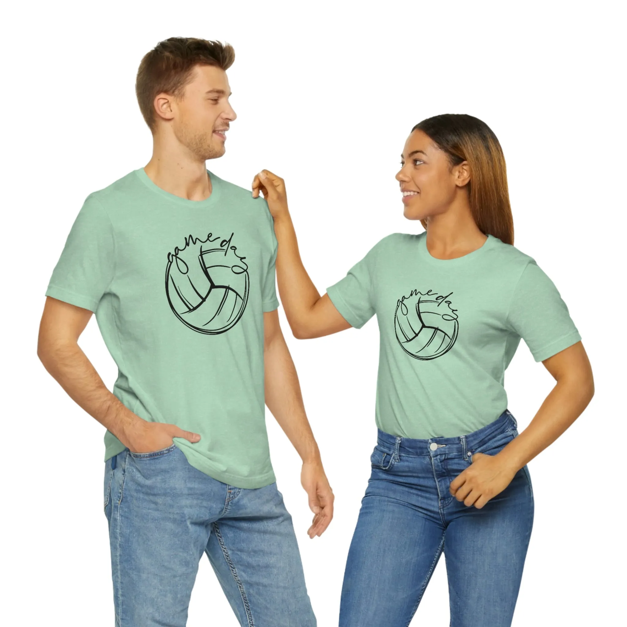 Volleyball Game Day Bella Canvas 3001 Unisex Jersey Short Sleeve Tee