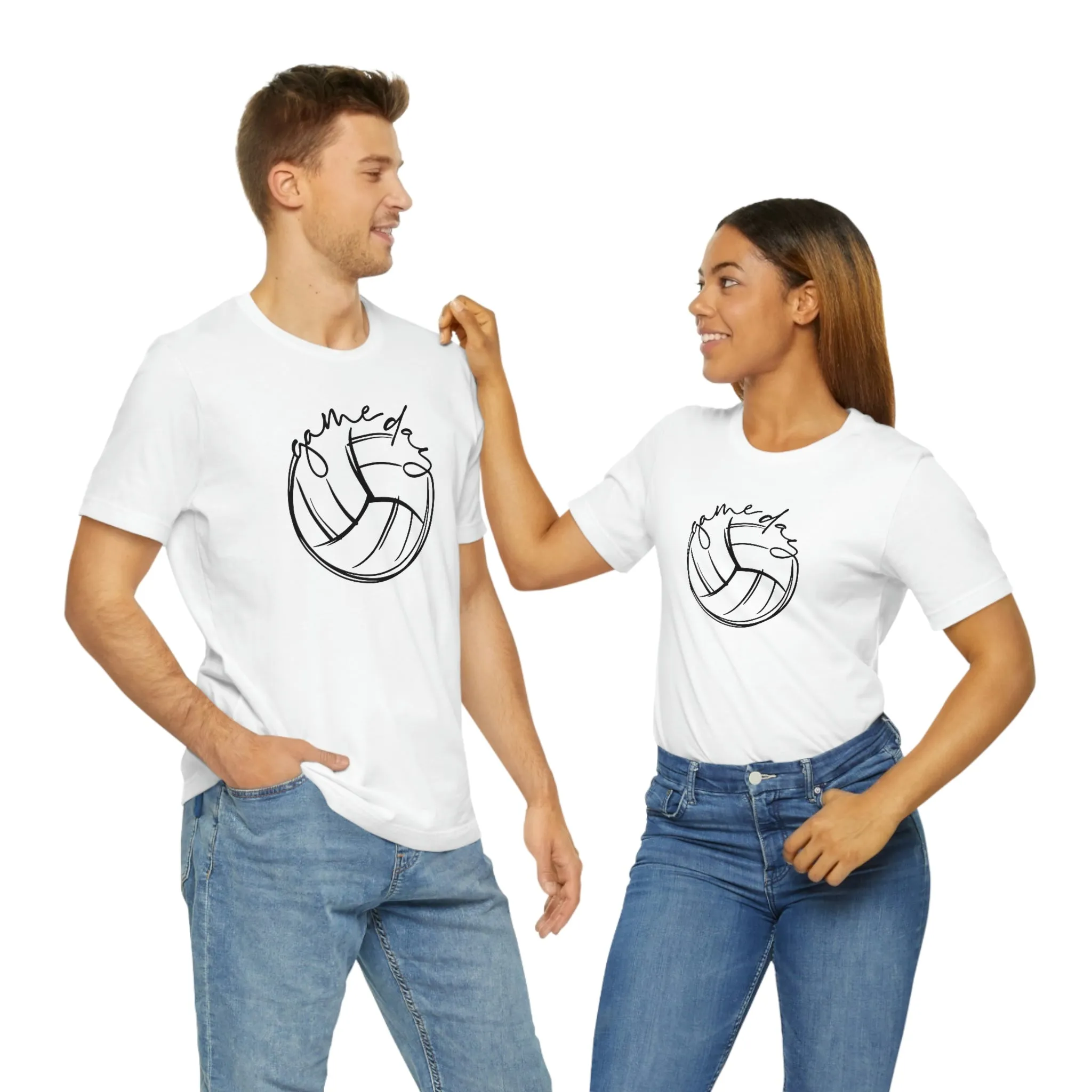 Volleyball Game Day Bella Canvas 3001 Unisex Jersey Short Sleeve Tee