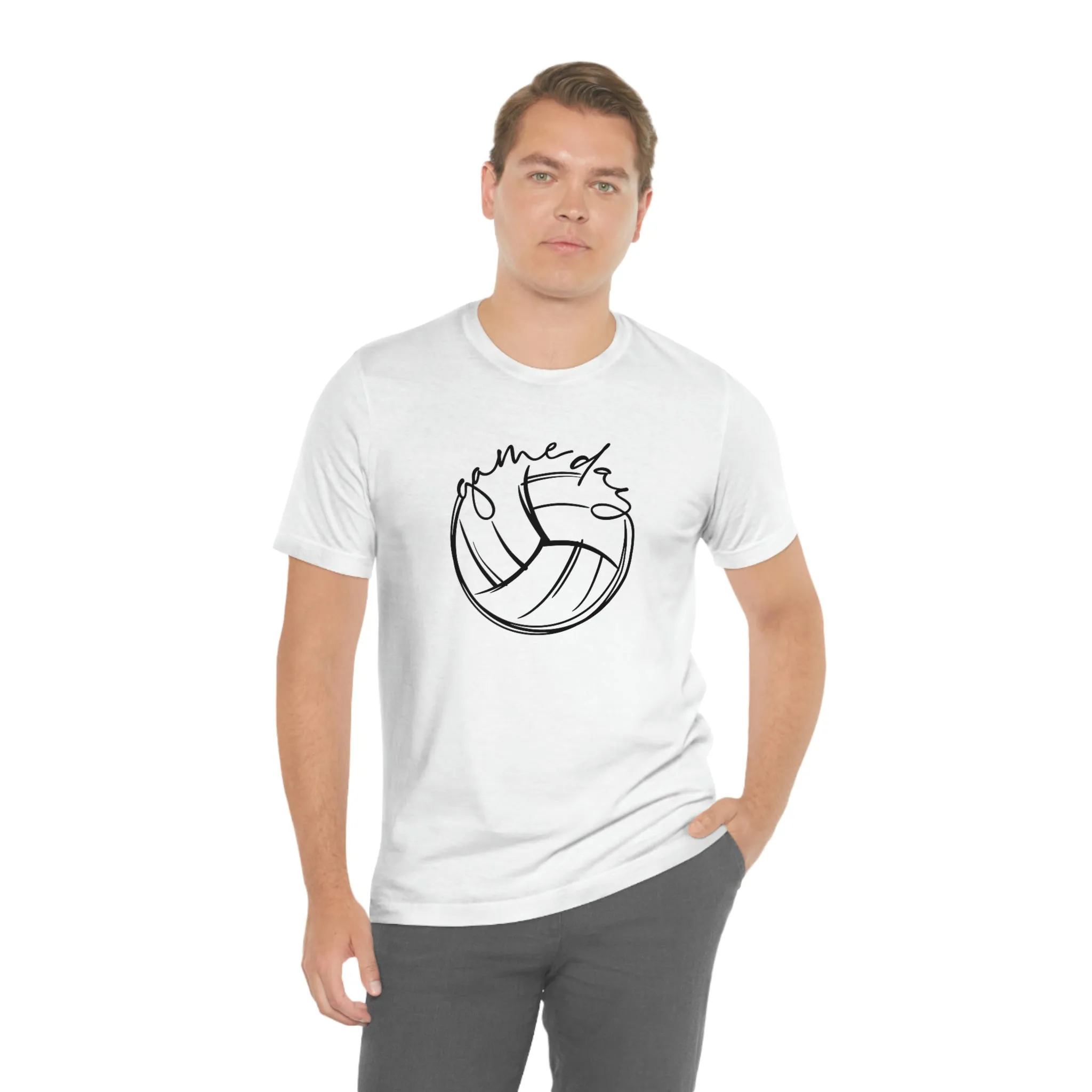 Volleyball Game Day Bella Canvas 3001 Unisex Jersey Short Sleeve Tee