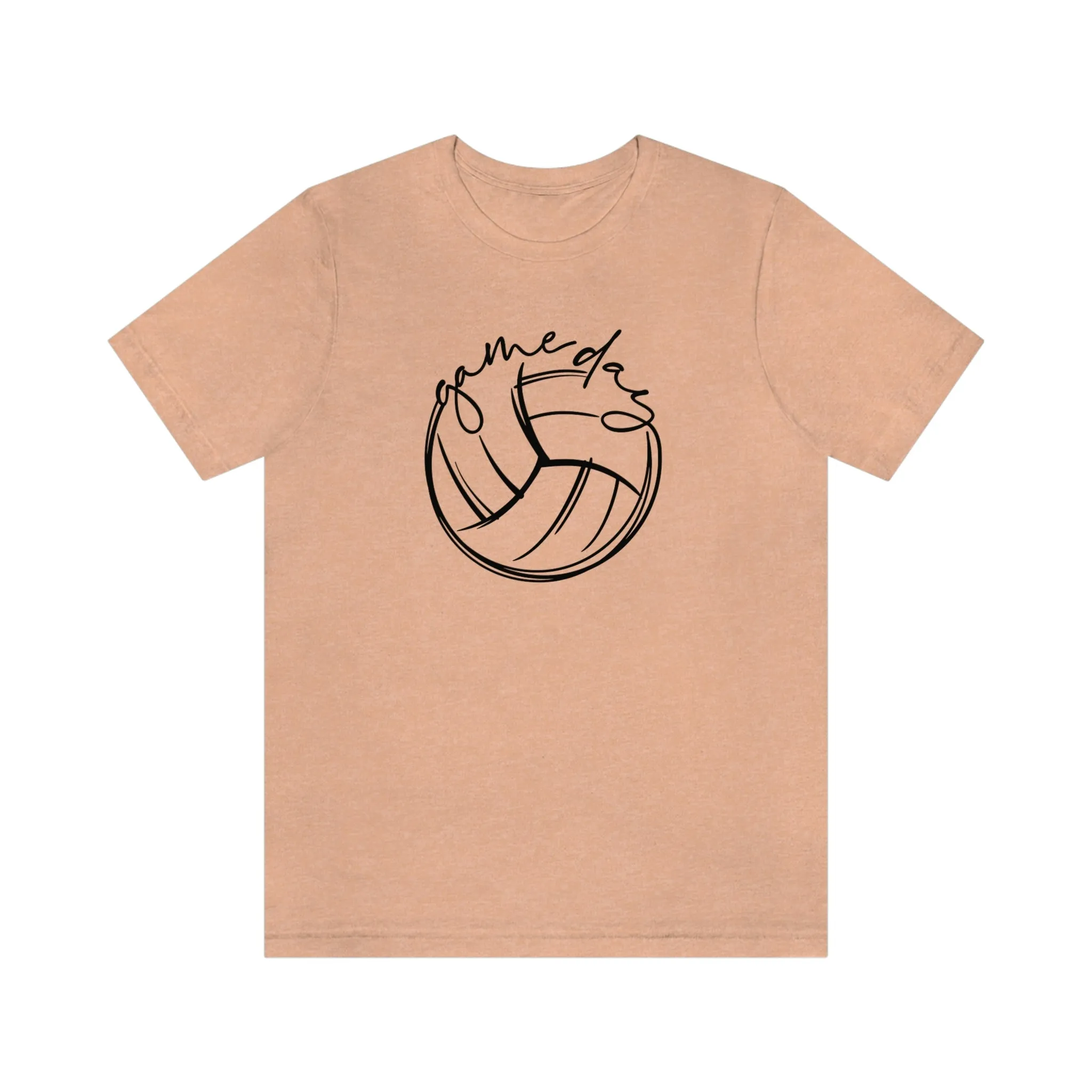 Volleyball Game Day Bella Canvas 3001 Unisex Jersey Short Sleeve Tee