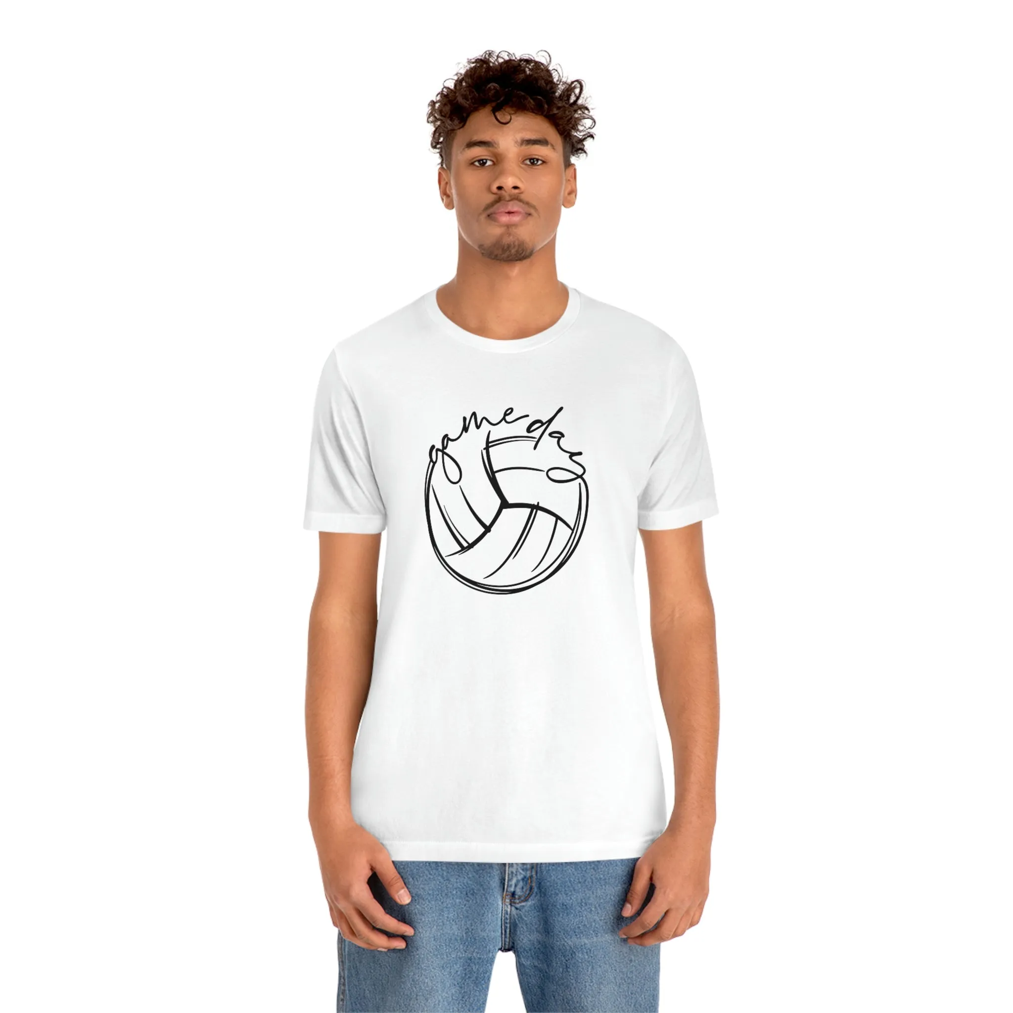 Volleyball Game Day Bella Canvas 3001 Unisex Jersey Short Sleeve Tee