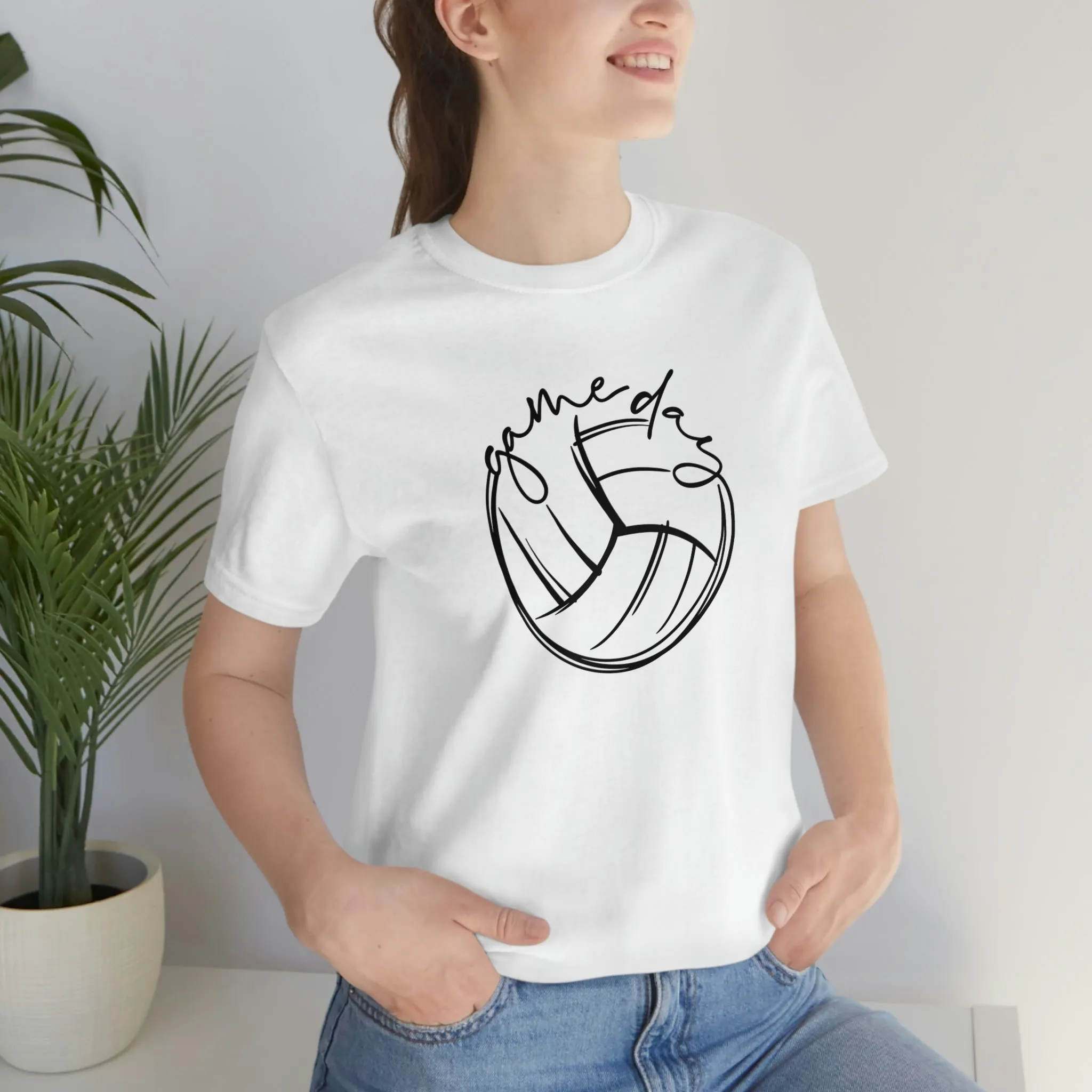 Volleyball Game Day Bella Canvas 3001 Unisex Jersey Short Sleeve Tee