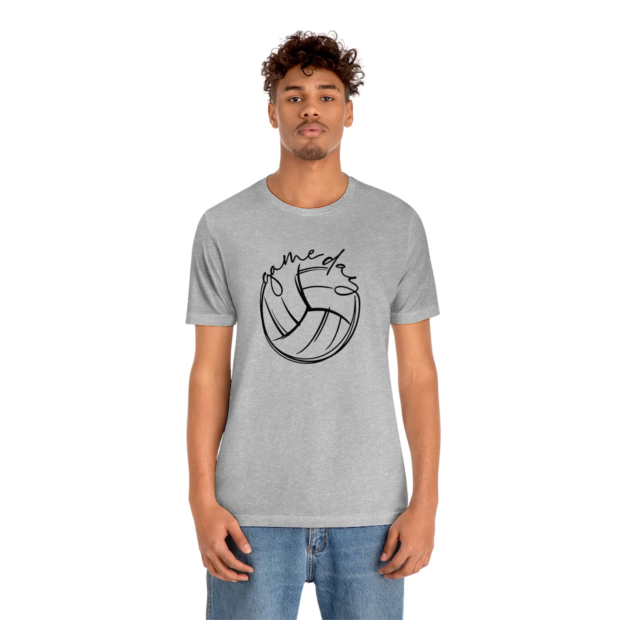 Volleyball Game Day Bella Canvas 3001 Unisex Jersey Short Sleeve Tee