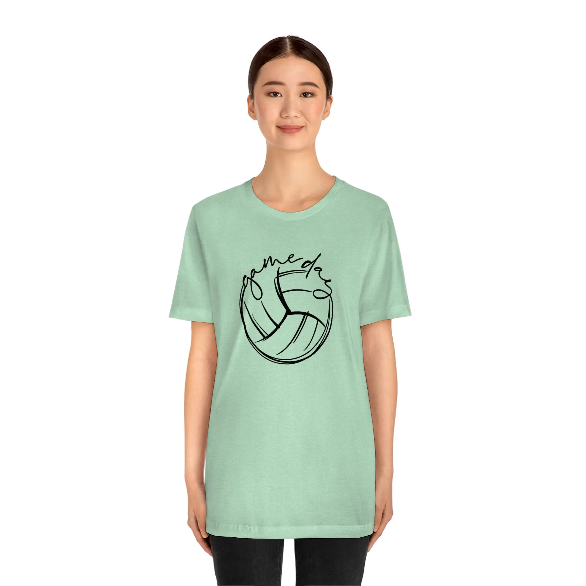 Volleyball Game Day Bella Canvas 3001 Unisex Jersey Short Sleeve Tee