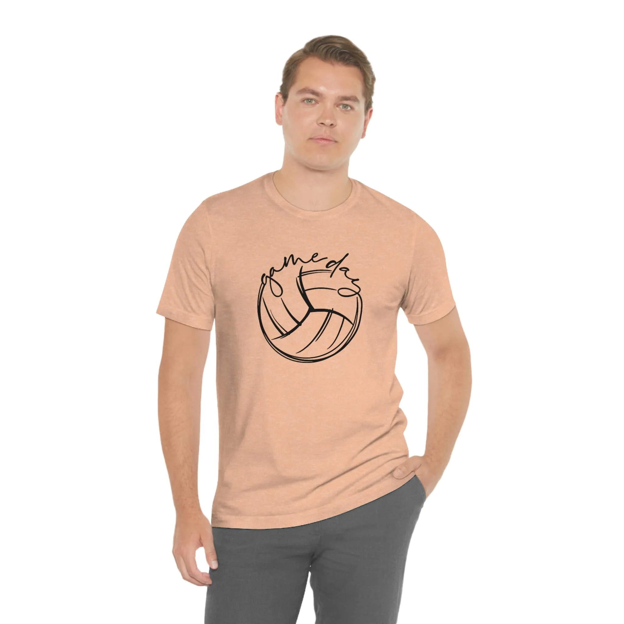 Volleyball Game Day Bella Canvas 3001 Unisex Jersey Short Sleeve Tee