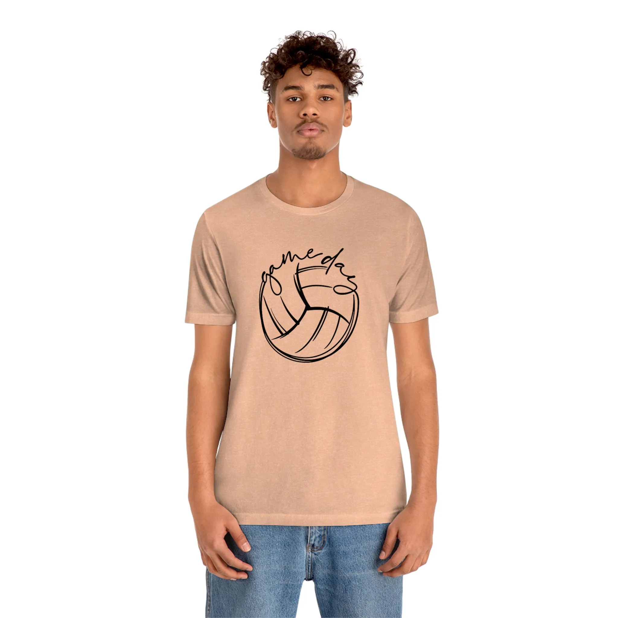 Volleyball Game Day Bella Canvas 3001 Unisex Jersey Short Sleeve Tee