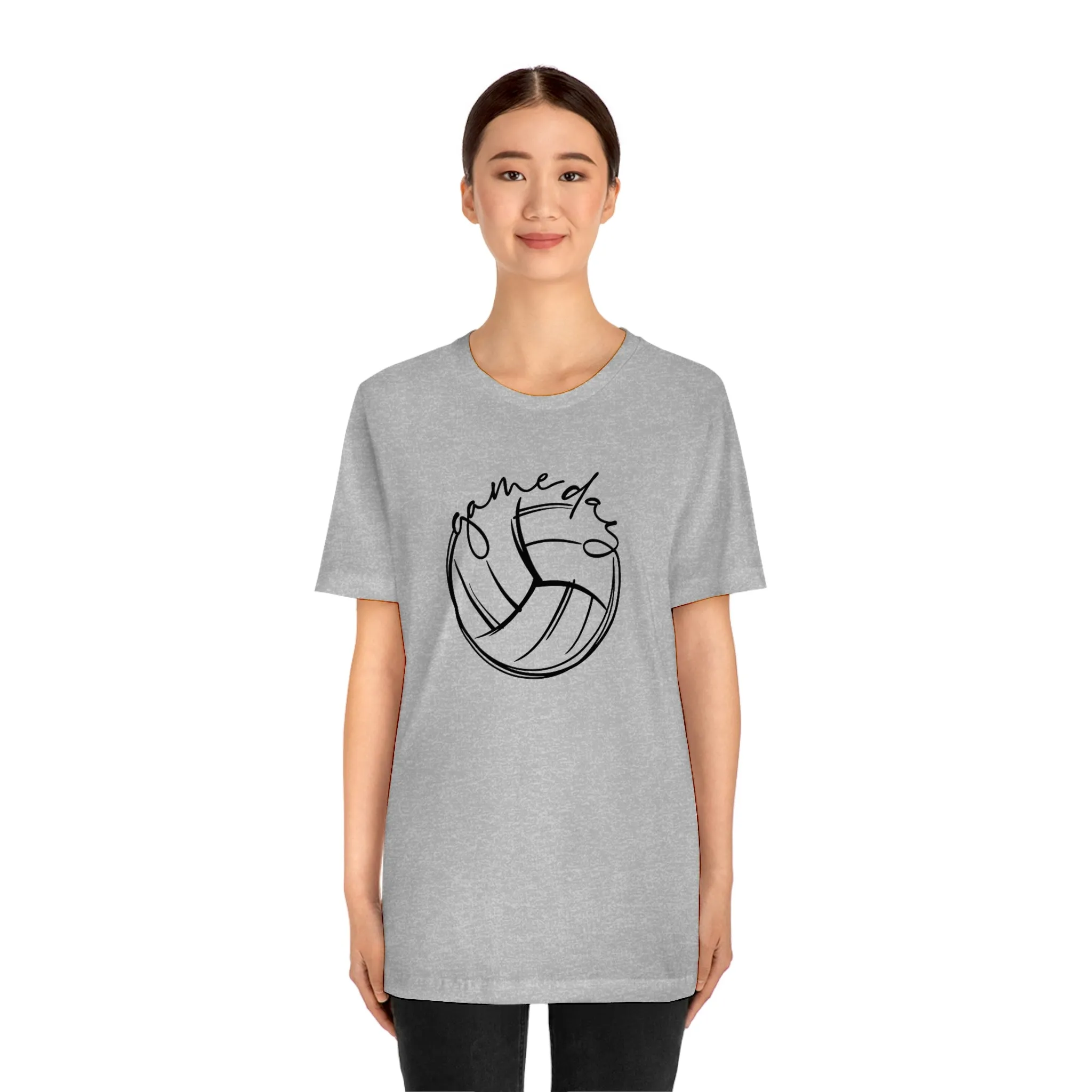 Volleyball Game Day Bella Canvas 3001 Unisex Jersey Short Sleeve Tee