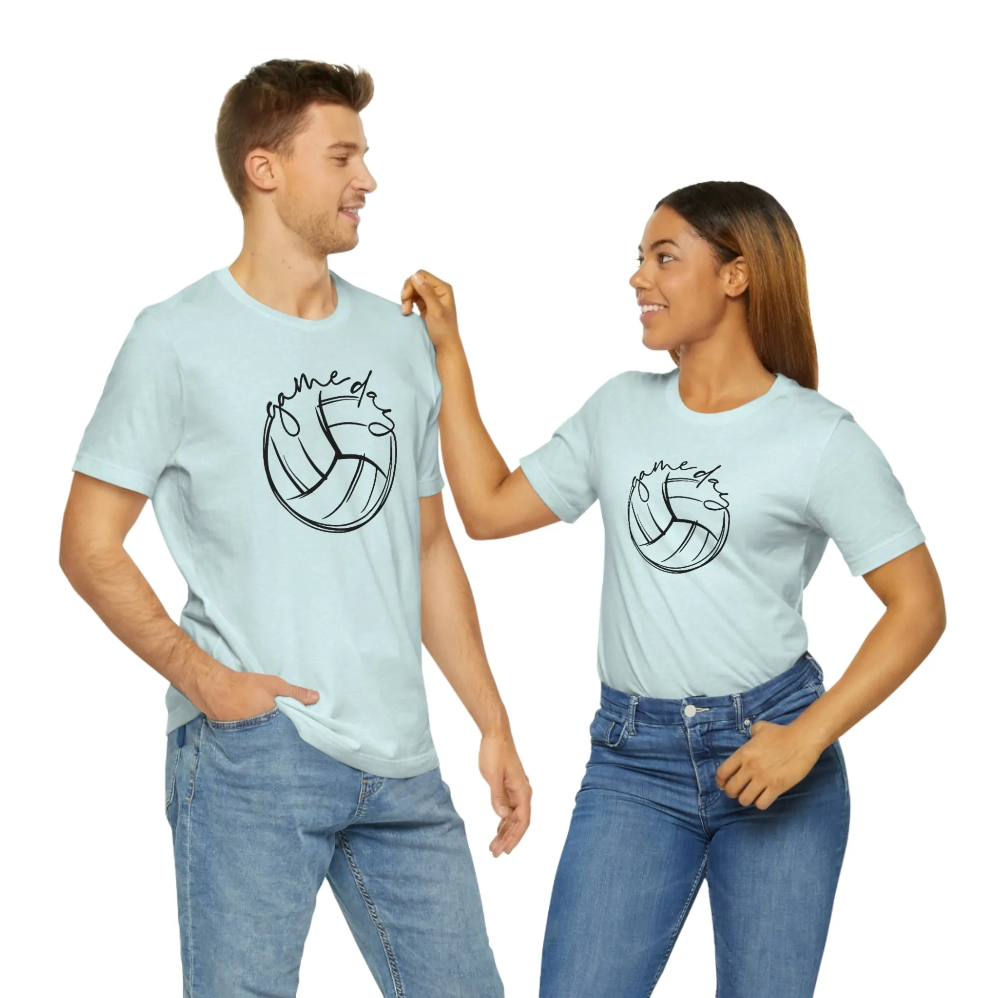 Volleyball Game Day Bella Canvas 3001 Unisex Jersey Short Sleeve Tee